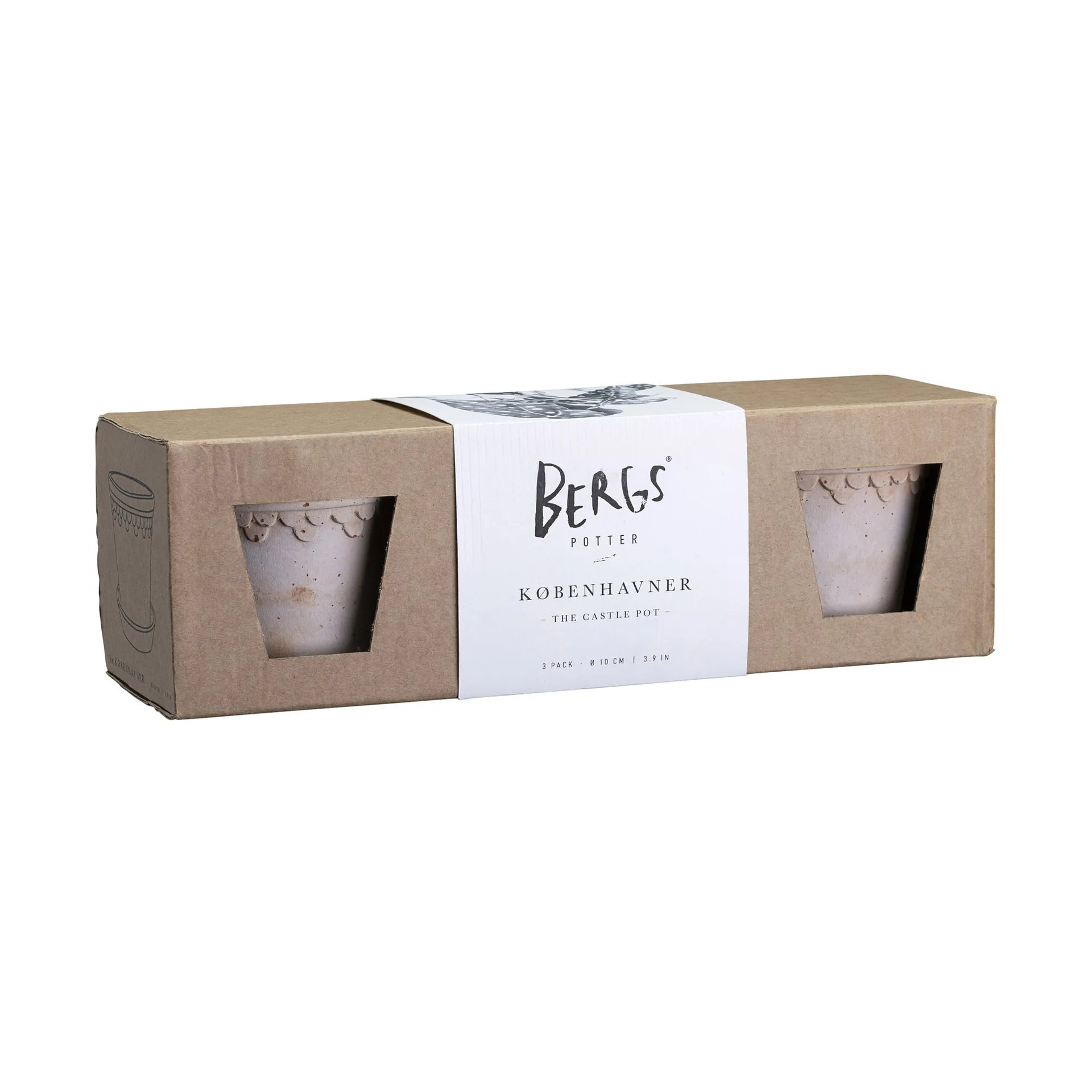 코펜하겐 토분 10 cm 3개 세트, Rosa Bergs Potter | 베르그 포터