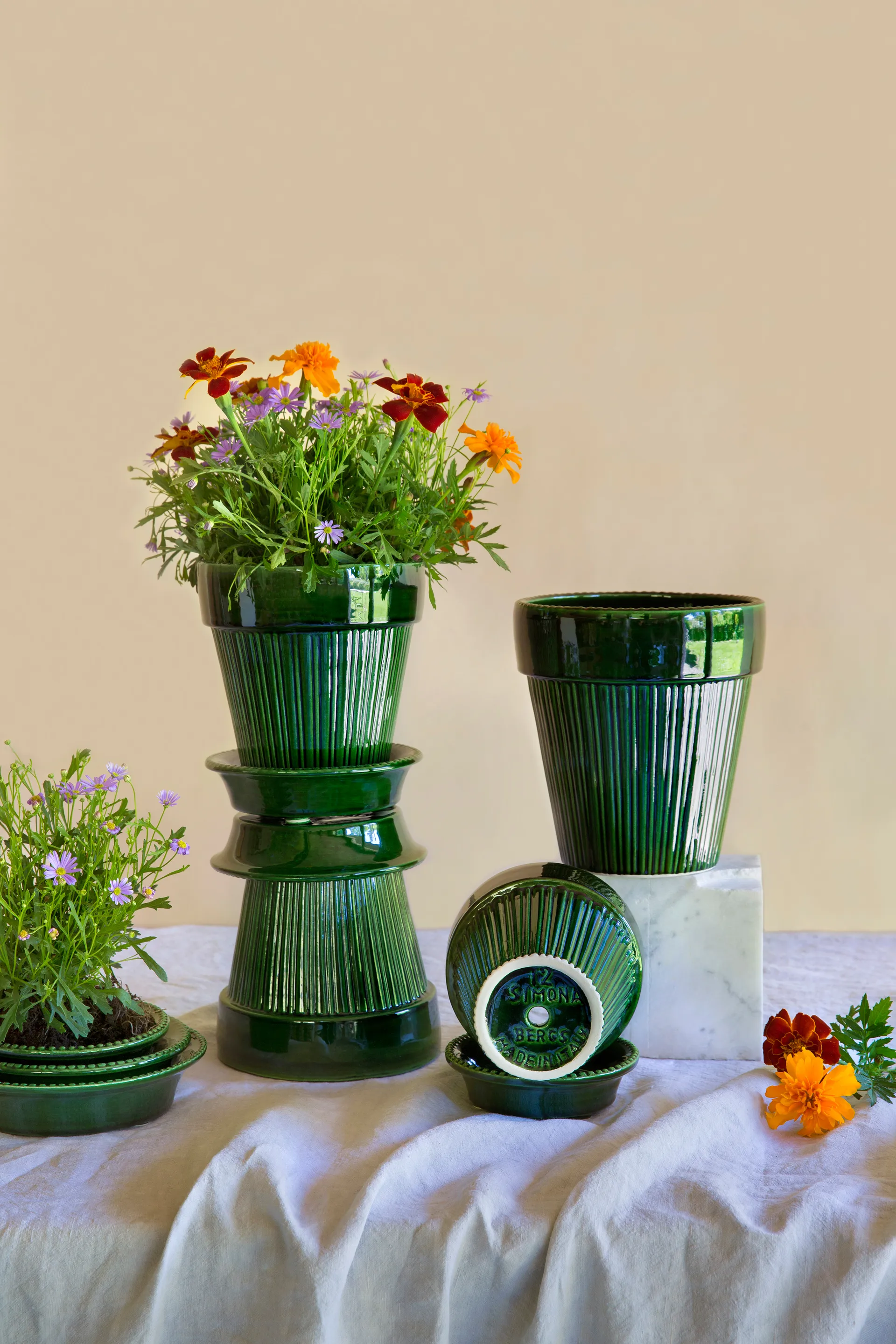 시모나 유광 토분 12 cm, Emerald Green Bergs Potter | 베르그 포터