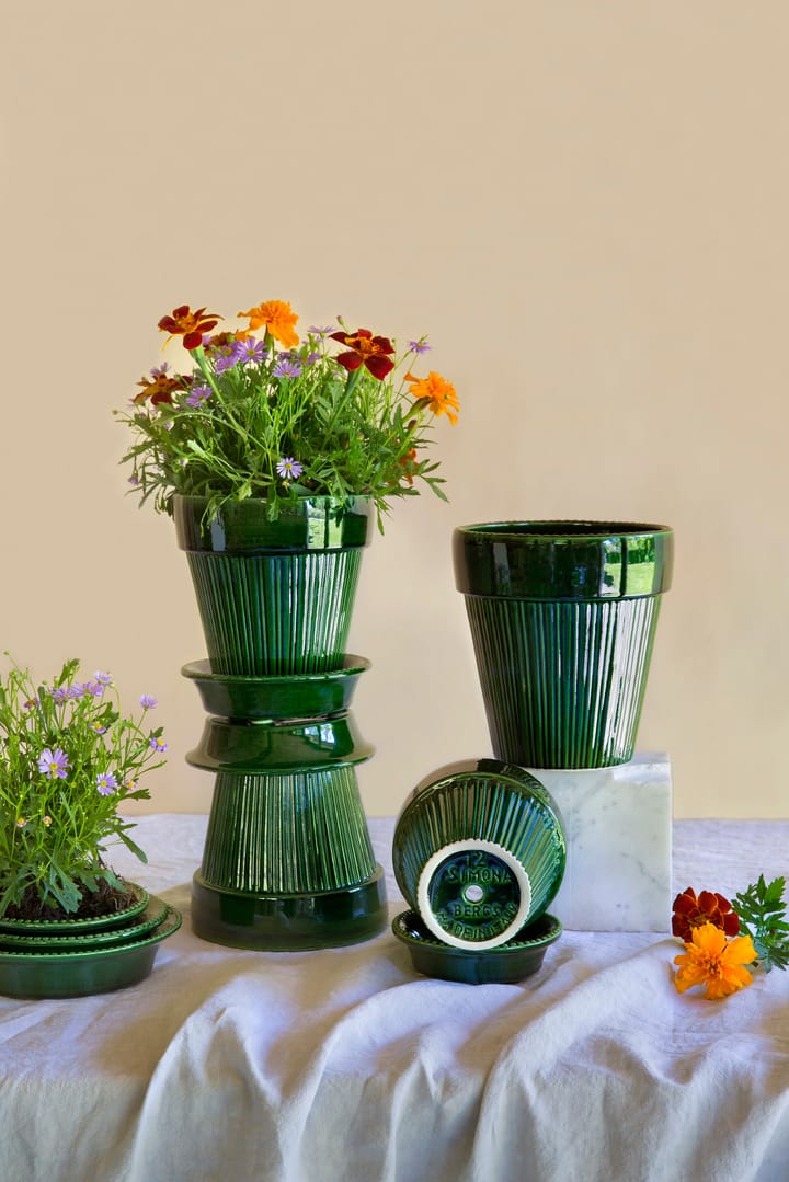 시모나 플라워 팟 유광 12 cm, Green Bergs Potter | 베르그 포터