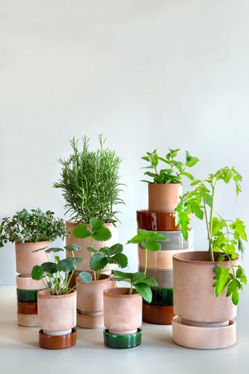 호프 화분 - Ø14 cm, Raw Rosa-Emerald Green - Bergs Potter | 베르그 포터