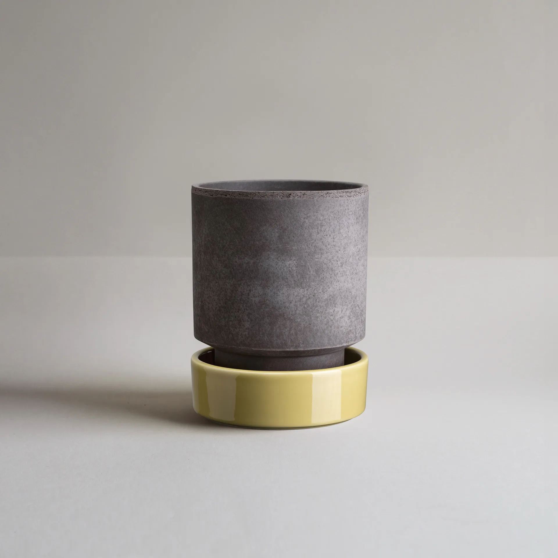 호프 화분, Ø18 cm, Raw Grey-Pale Amber Yellow Bergs Potter | 베르그 포터