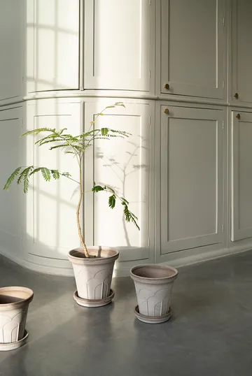 플뢰르 플라워팟(받침 포함) 2개 세트 - Grey, Ø16 cm - Bergs Potter | 베르그 포터