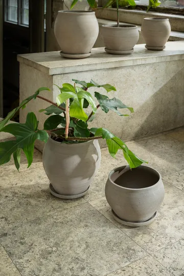 델피 플라워팟(받침 포함) 2개 세트 - Grey, Ø22 cm, tall - Bergs Potter | 베르그 포터