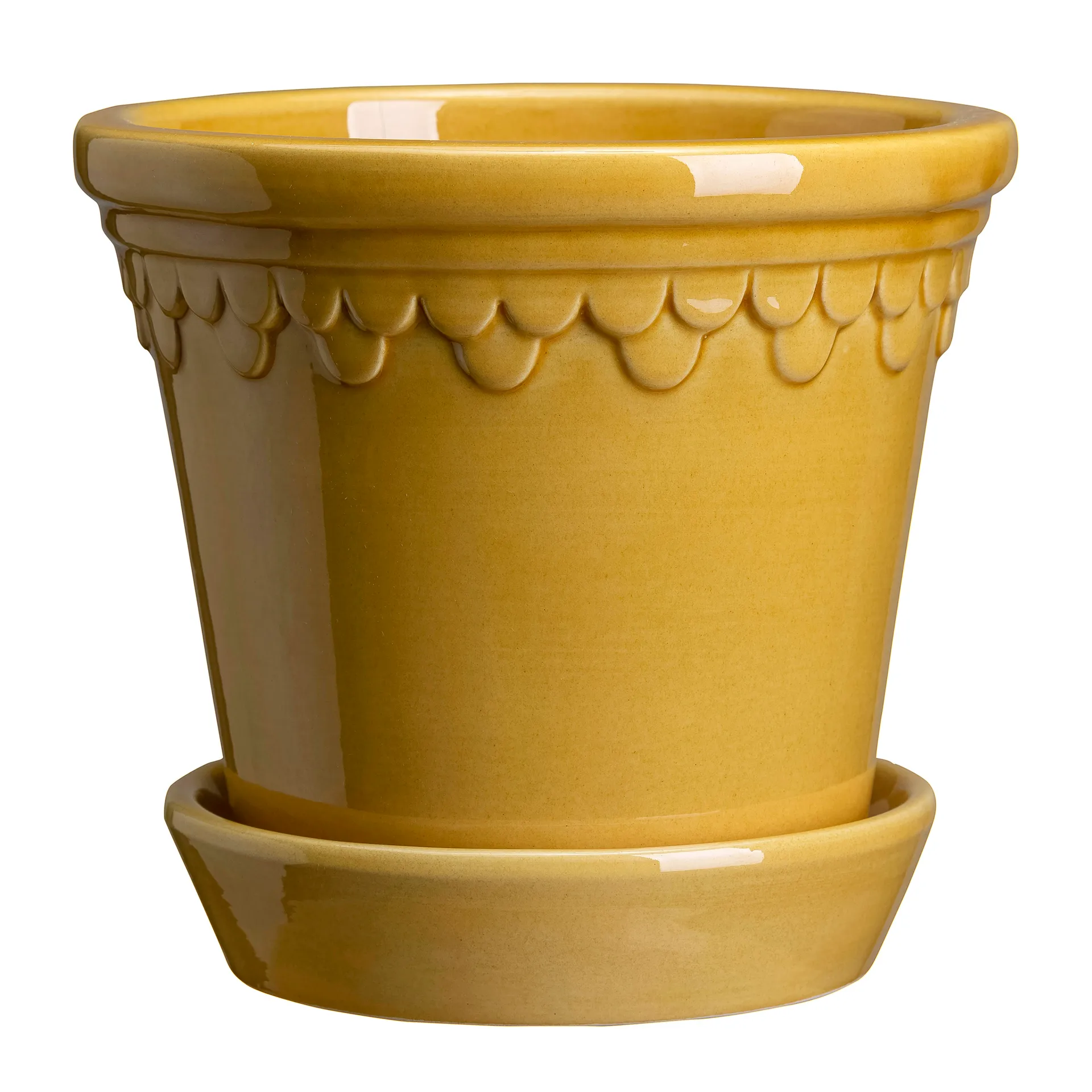 코펜하겐 유광 토분, Amber Yellow, Ø10 cm Bergs Potter | 베르그 포터
