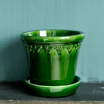 코펜하겐 유광 토분 - Emerald Green, Ø16 cm - Bergs Potter | 베르그 포터