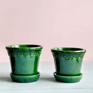 코펜하겐 유광 토분 - Emerald Green, Ø16 cm - Bergs Potter | 베르그 포터