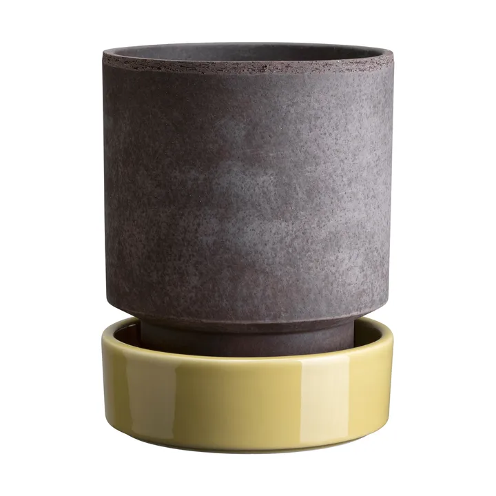 Hoff 플라워팟 - Ø14 cm, Raw Grey-Pale Yellow (그레이-옐로우) - Bergs Potter | 베르그 포터