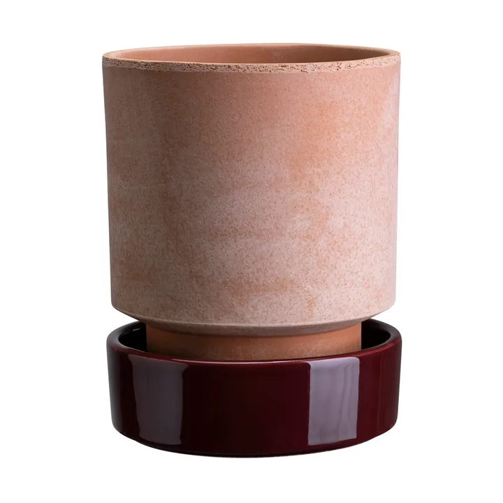 Hoff 플라워팟 - Ø14 cm, Raw Rosa-Deep Burgundy (핑크-레드) - Bergs Potter | 베르그 포터