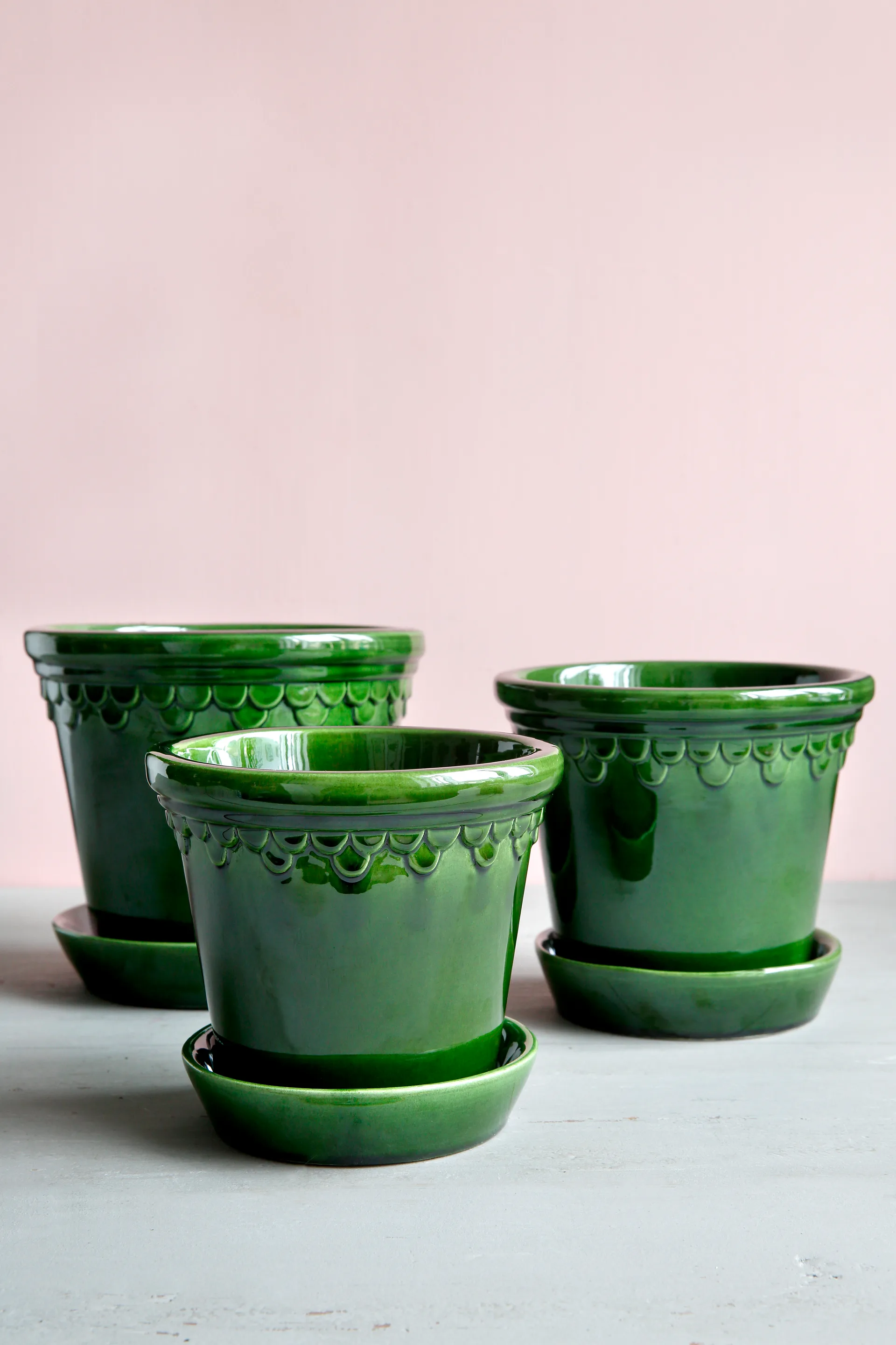 Köpenhamn 유약 처리 플라워팟, 그린, Ø18 cm Bergs Potter | 베르그 포터