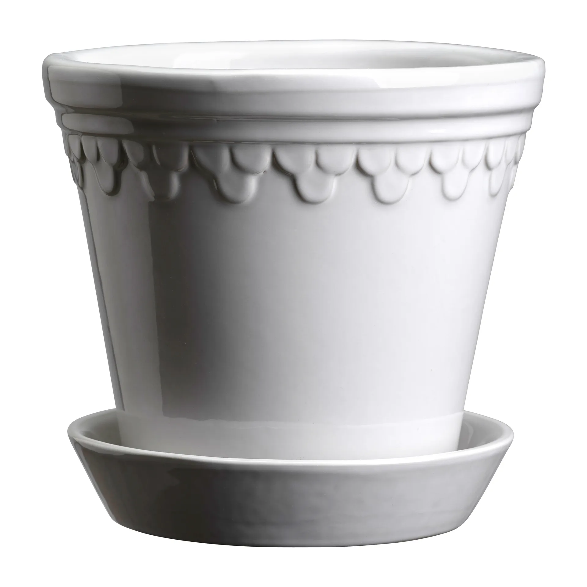 코펜하겐 유광 토분, Mineral white, Ø12 cm Bergs Potter | 베르그 포터