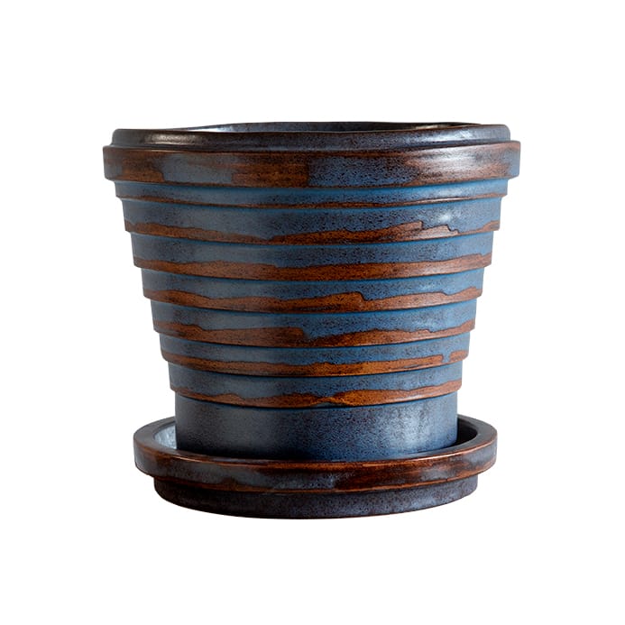 Planet Vintage Metalic 플라워 팟 Ø21 cm - Blue brown - Bergs Potter | 베르그 포터