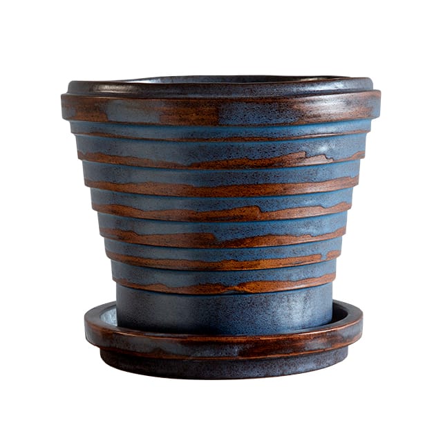 Planet Vintage Metalic 플라워 팟 Ø25 cm - Blue brown - Bergs Potter | 베르그 포터