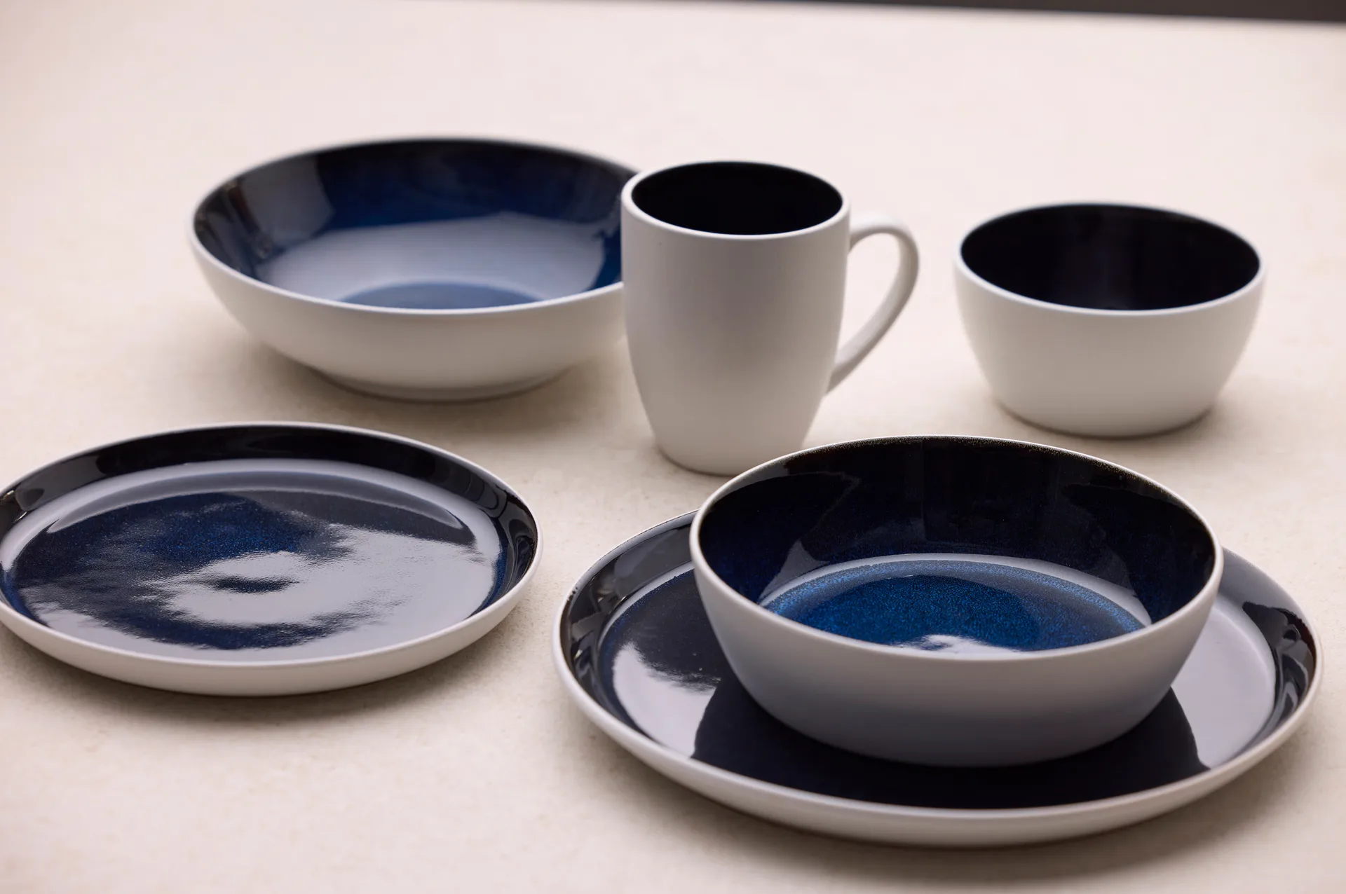 비츠 수프 보울 Ø18 cm, White–dark blue Bitz | 비츠