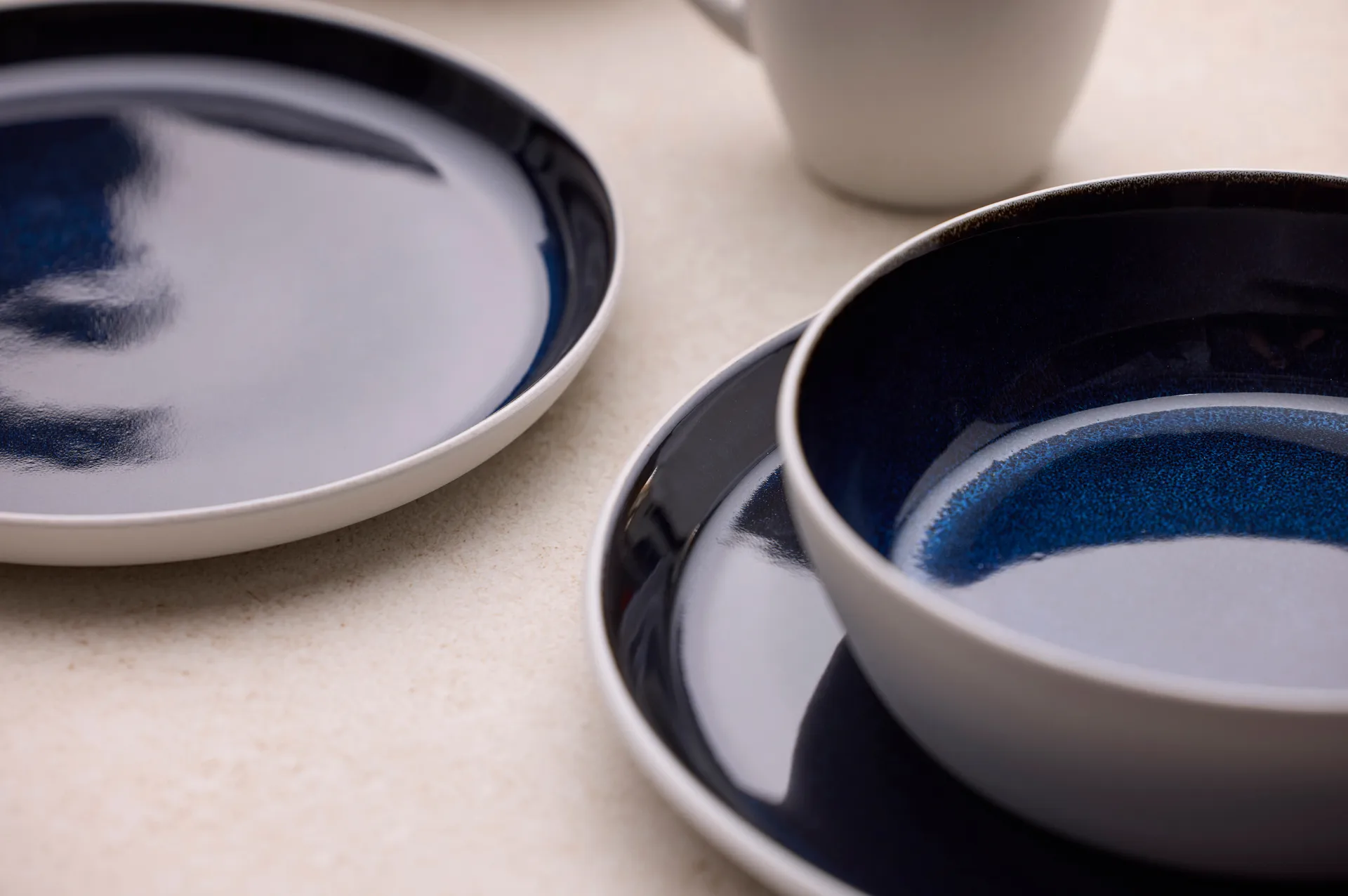 비츠 수프 보울 Ø18 cm, White–dark blue Bitz | 비츠