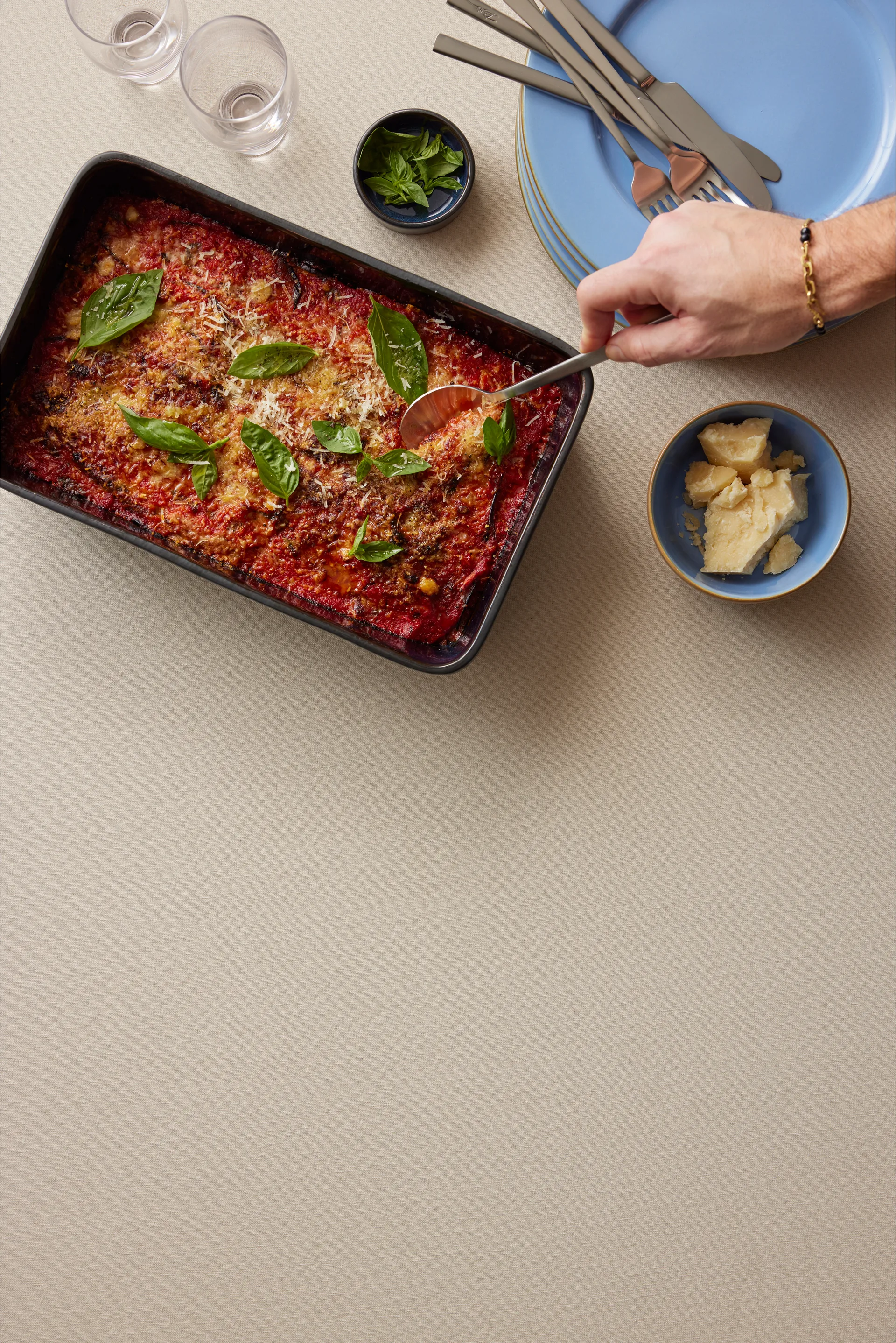 비츠 직사각 소서 21x28 cm, Black-blue Bitz | 비츠