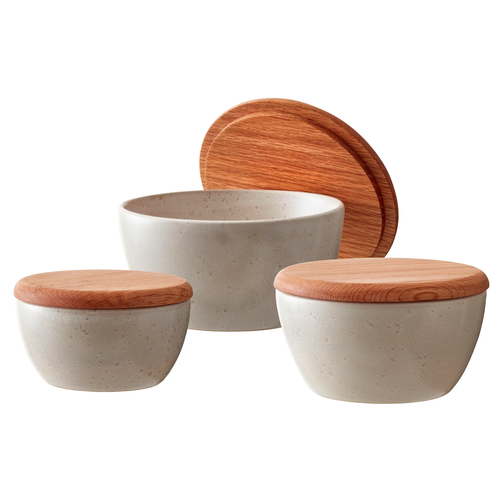 비츠 보울 세트 3개 세트 & 매트 (matte) 리드, matte off white Bitz | 비츠