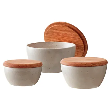 비츠 보울 세트 3개 세트 & 매트 (matte) 리드 - matte off white - Bitz | 비츠