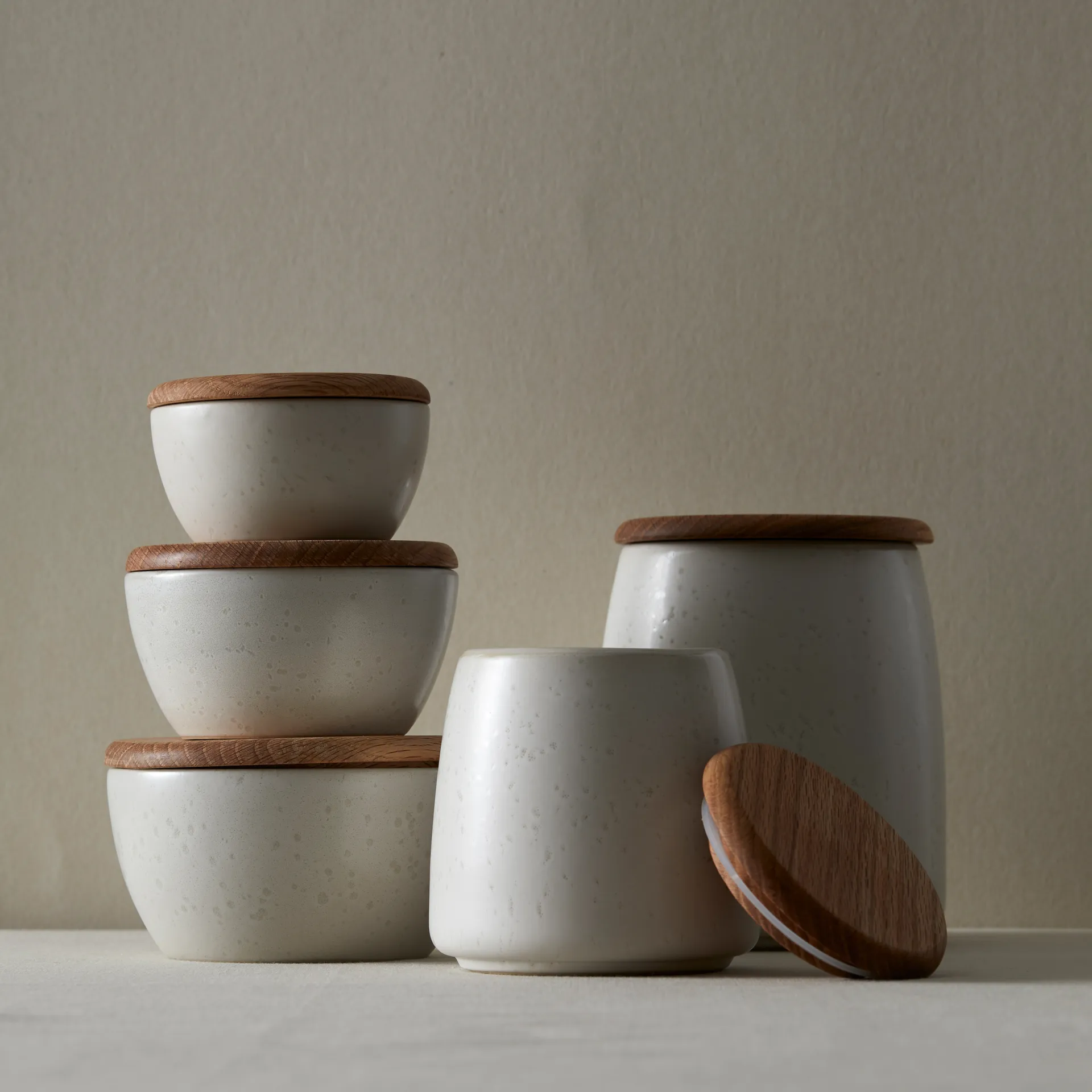 비츠 보울 세트 3개 세트 & 매트 (matte) 리드, matte off white Bitz | 비츠