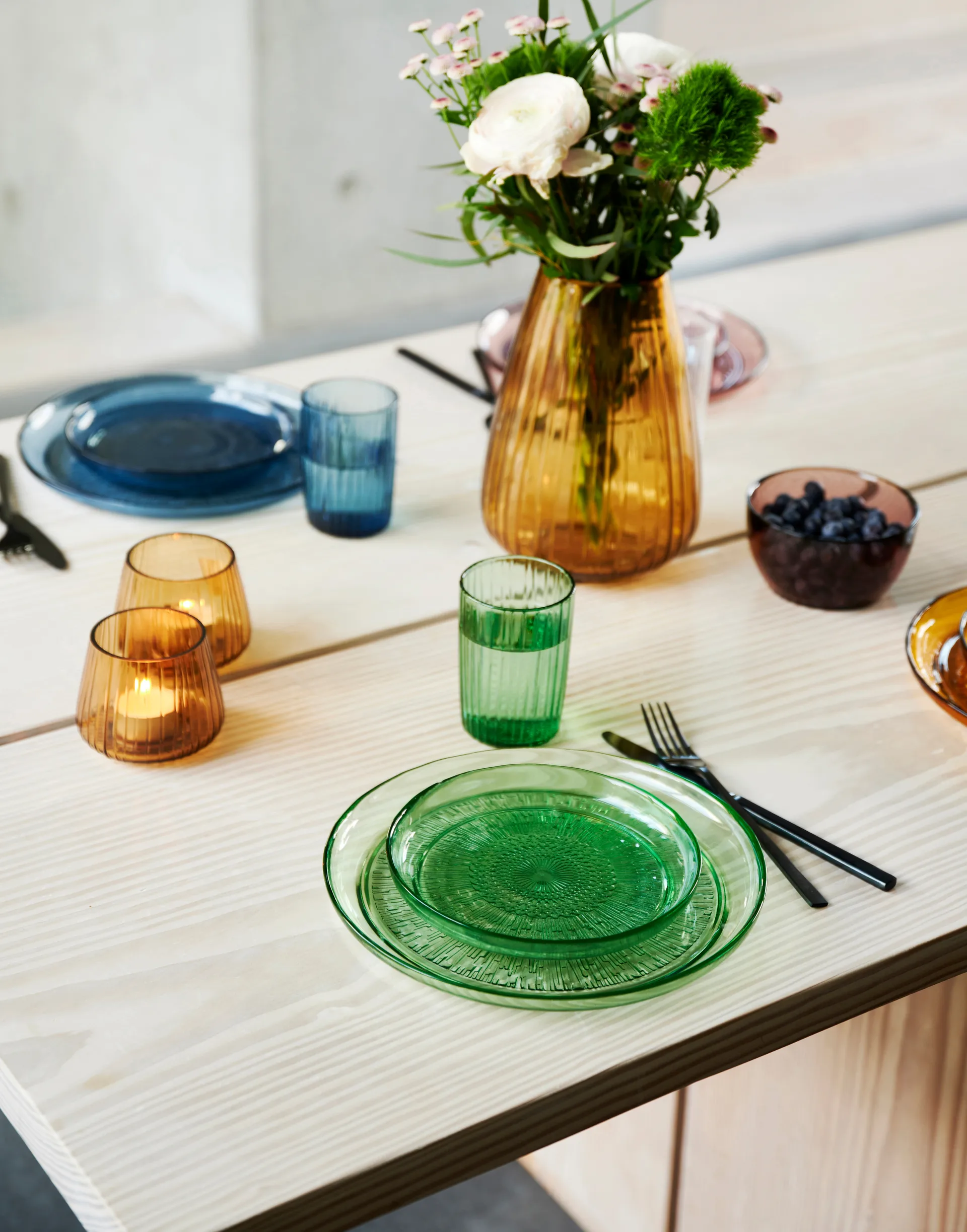 쿠신타 티 라이트 홀더 7.5 cm 2개 세트, Blue Bitz | 비츠