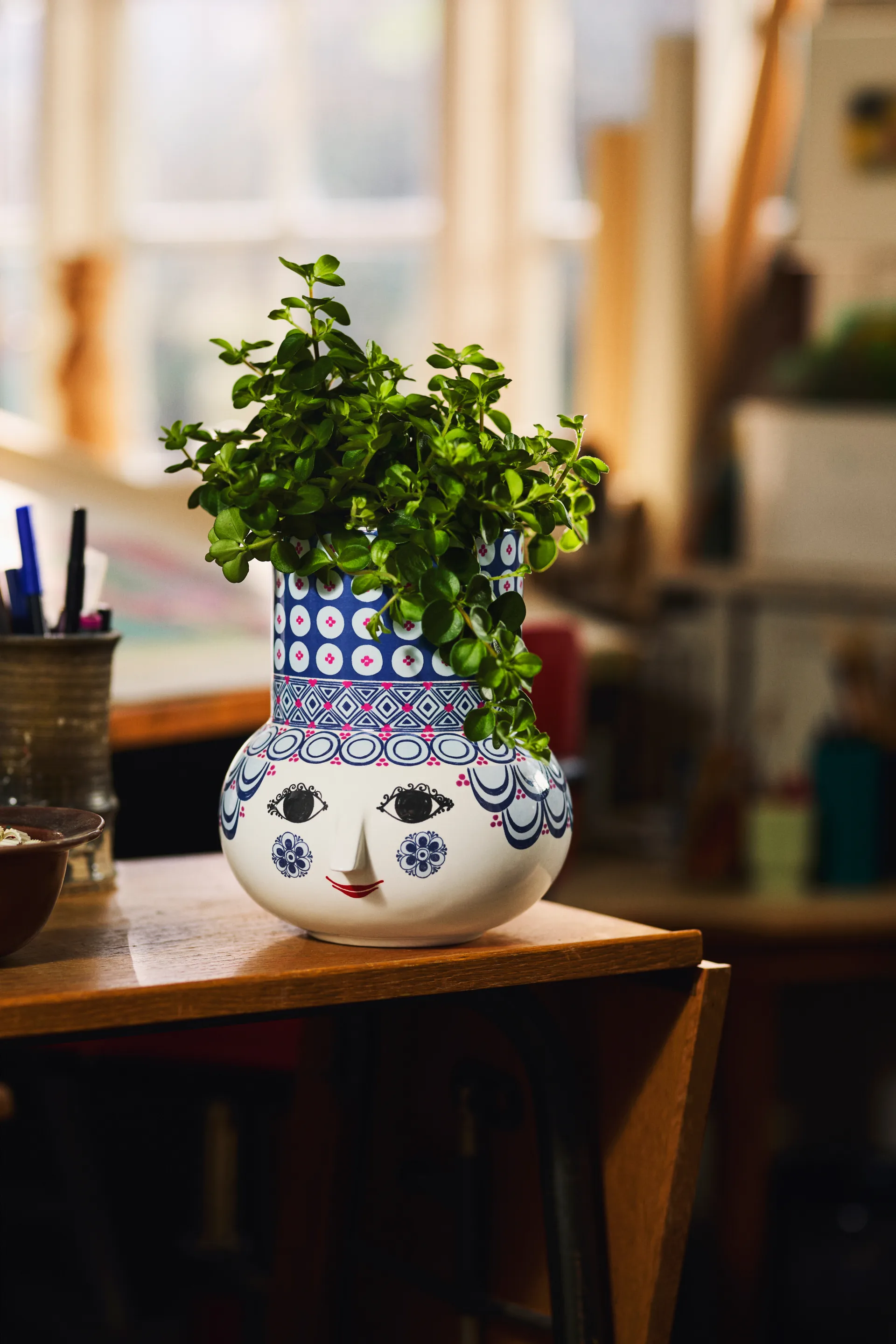 올가 화병 20 cm, Blue Bjørn Wiinblad | 뵨 윈블라드