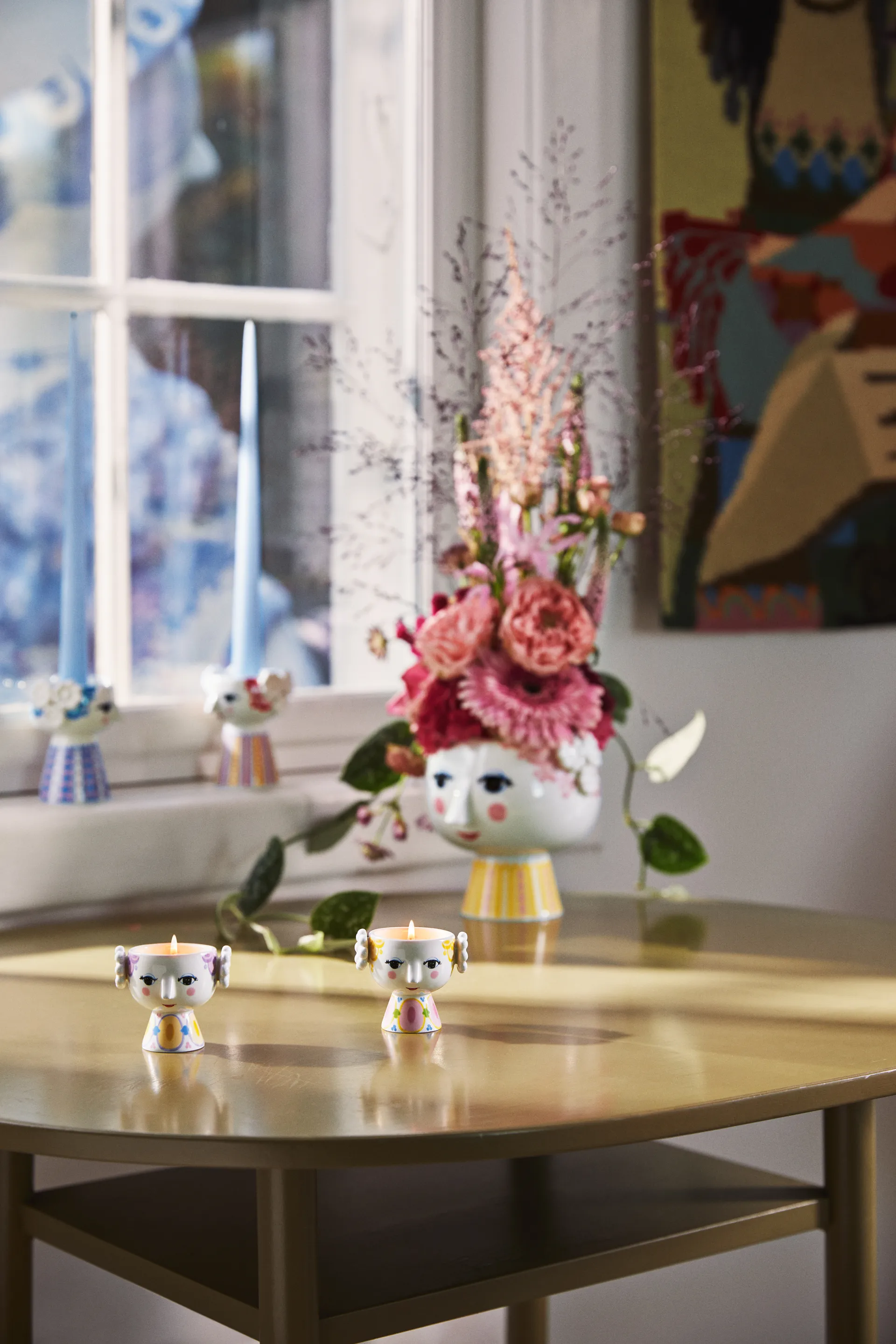 에바 캔들홀더 6.5 cm 2팩, Yellow-lavender Bjørn Wiinblad | 뵨 윈블라드