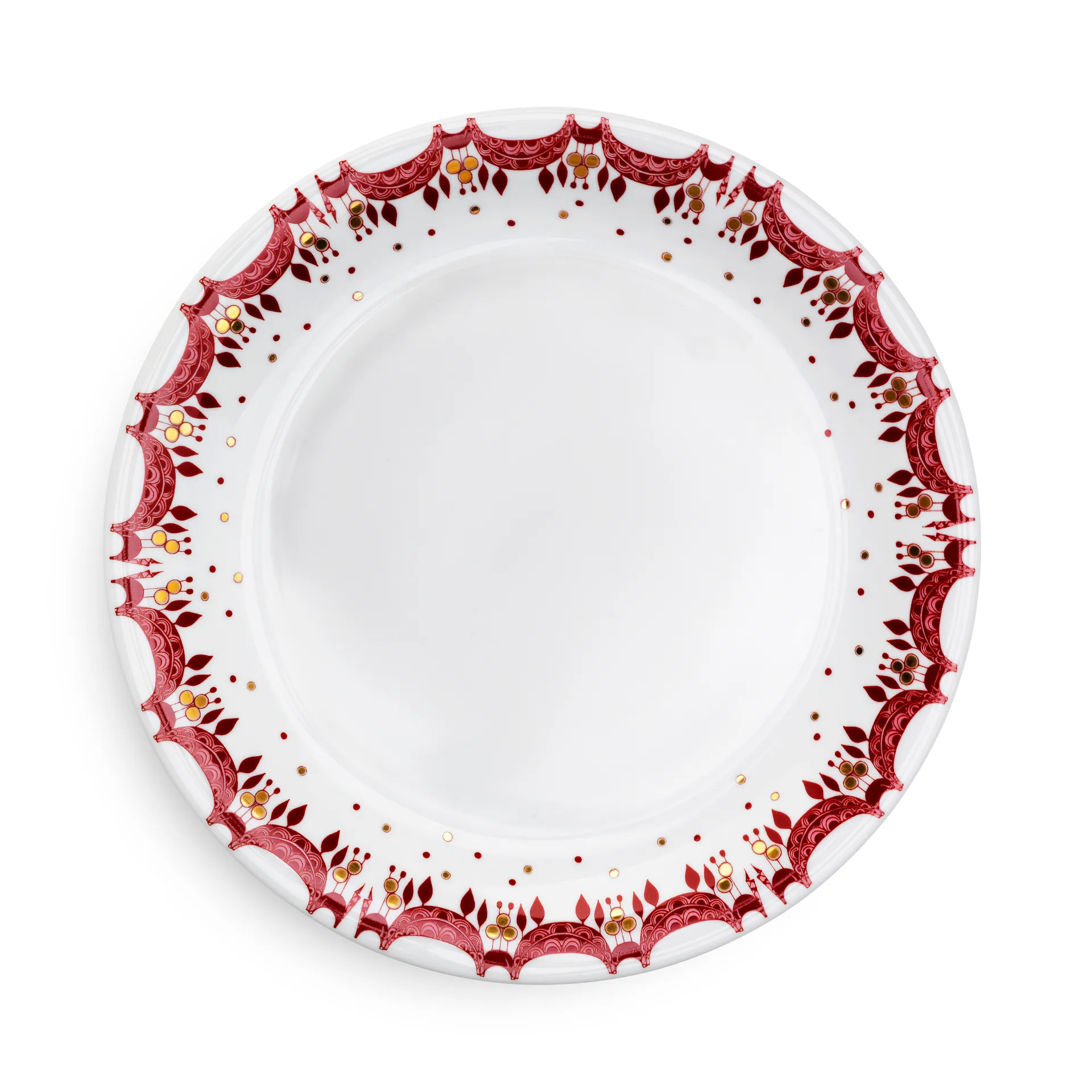 Bjørn Wiinblad Christmas plate 28 cm, red Bjørn Wiinblad | 뵨 윈블라드