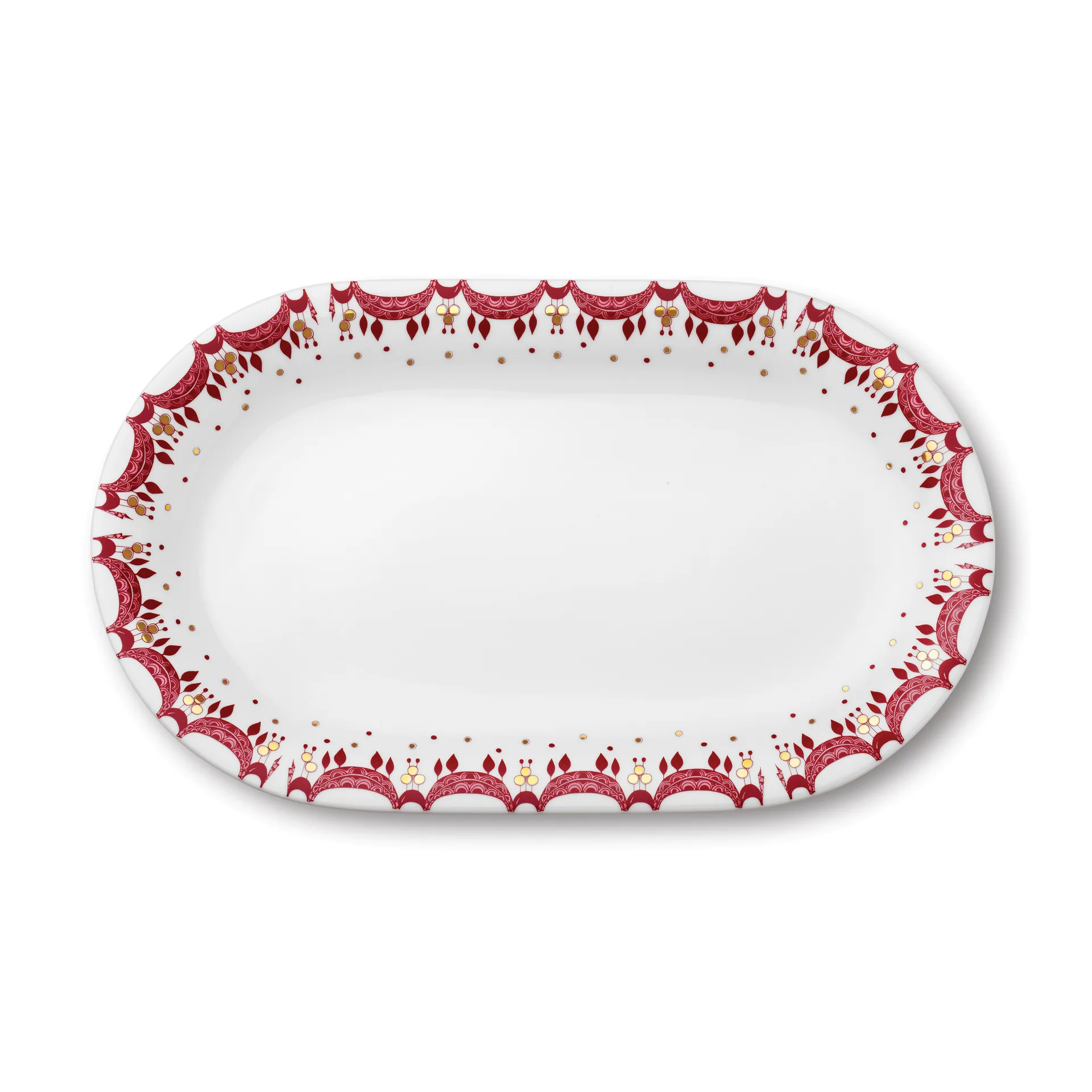 Guirlande 서빙 소서 레드 39x23.5, Red Bjørn Wiinblad | 뵨 윈블라드