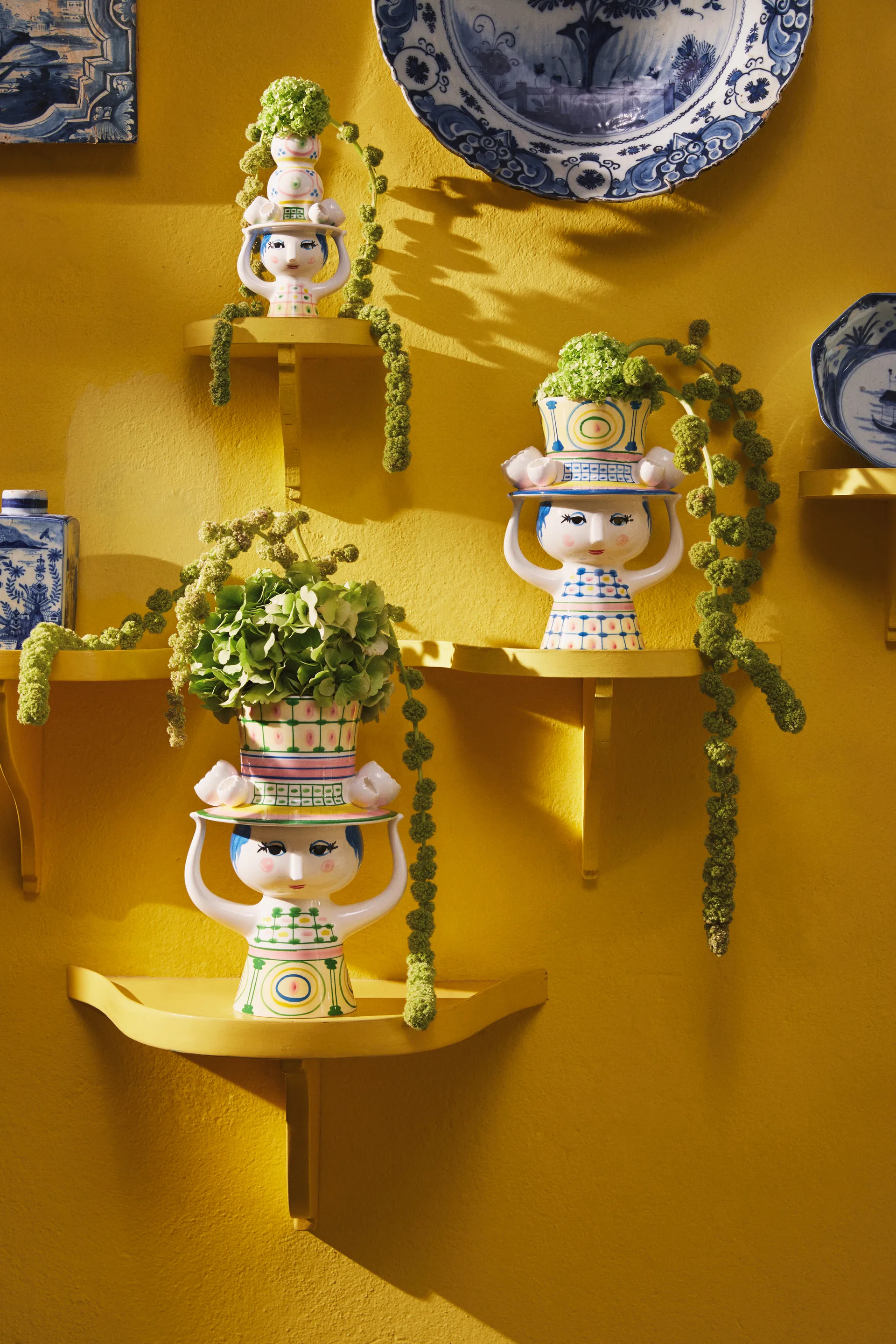 Lady & hat 캔들홀더 H16 cm, Pink Bjørn Wiinblad | 뵨 윈블라드