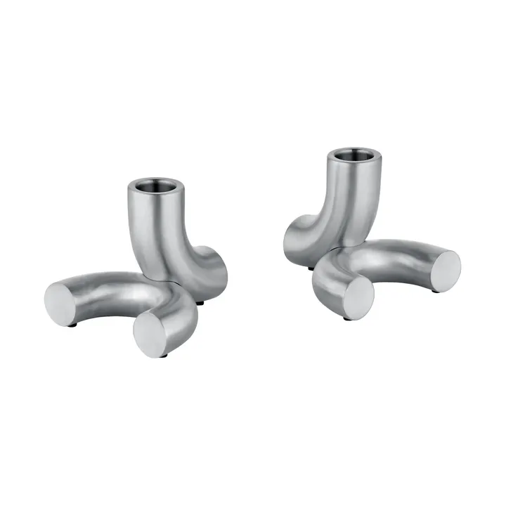 두들 캔들 홀더 2개 세트 - Matte stainless steel - blomus | 블로무스