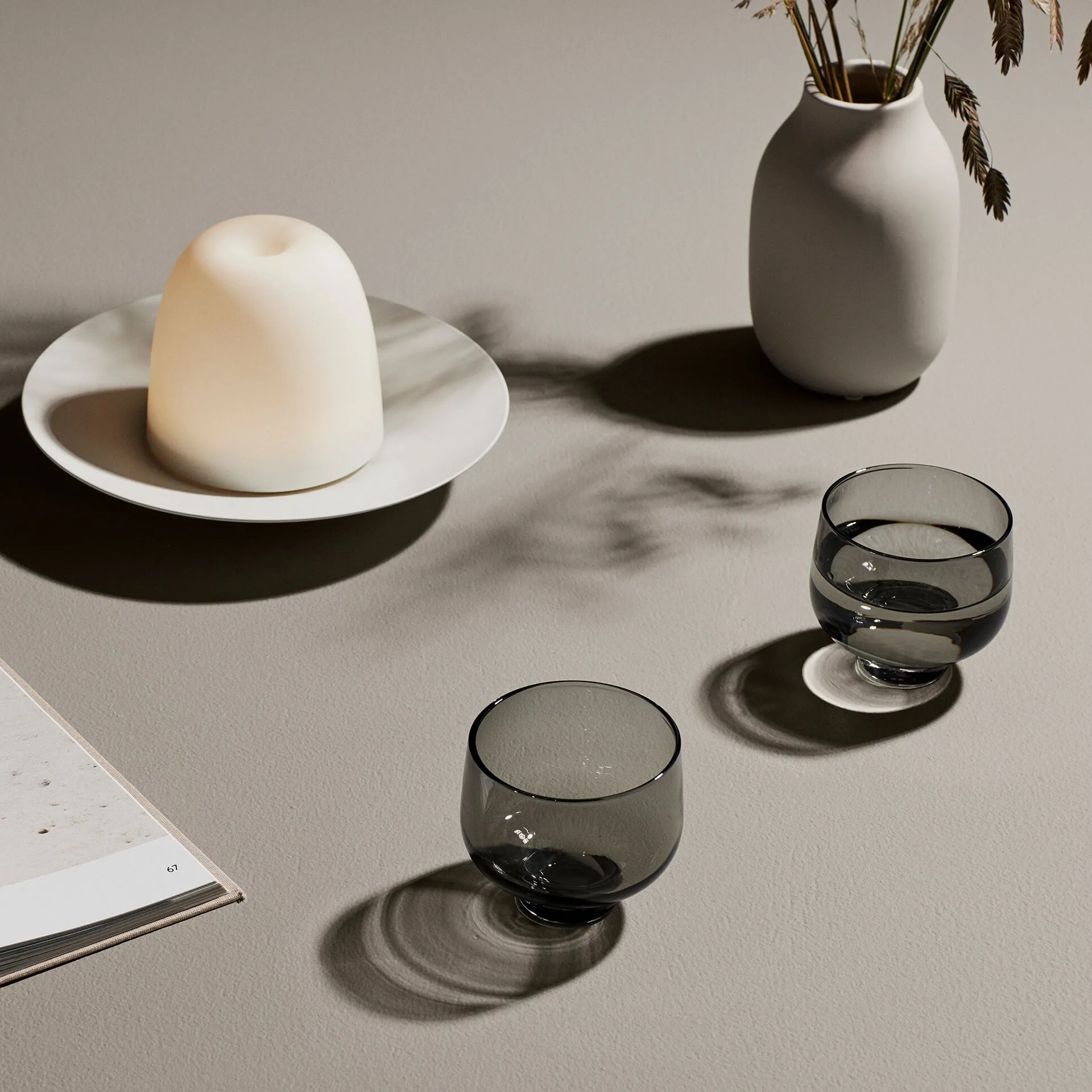 플로우 텀블러 글래스 22 cl 2팩, Smoke blomus | 블로무스