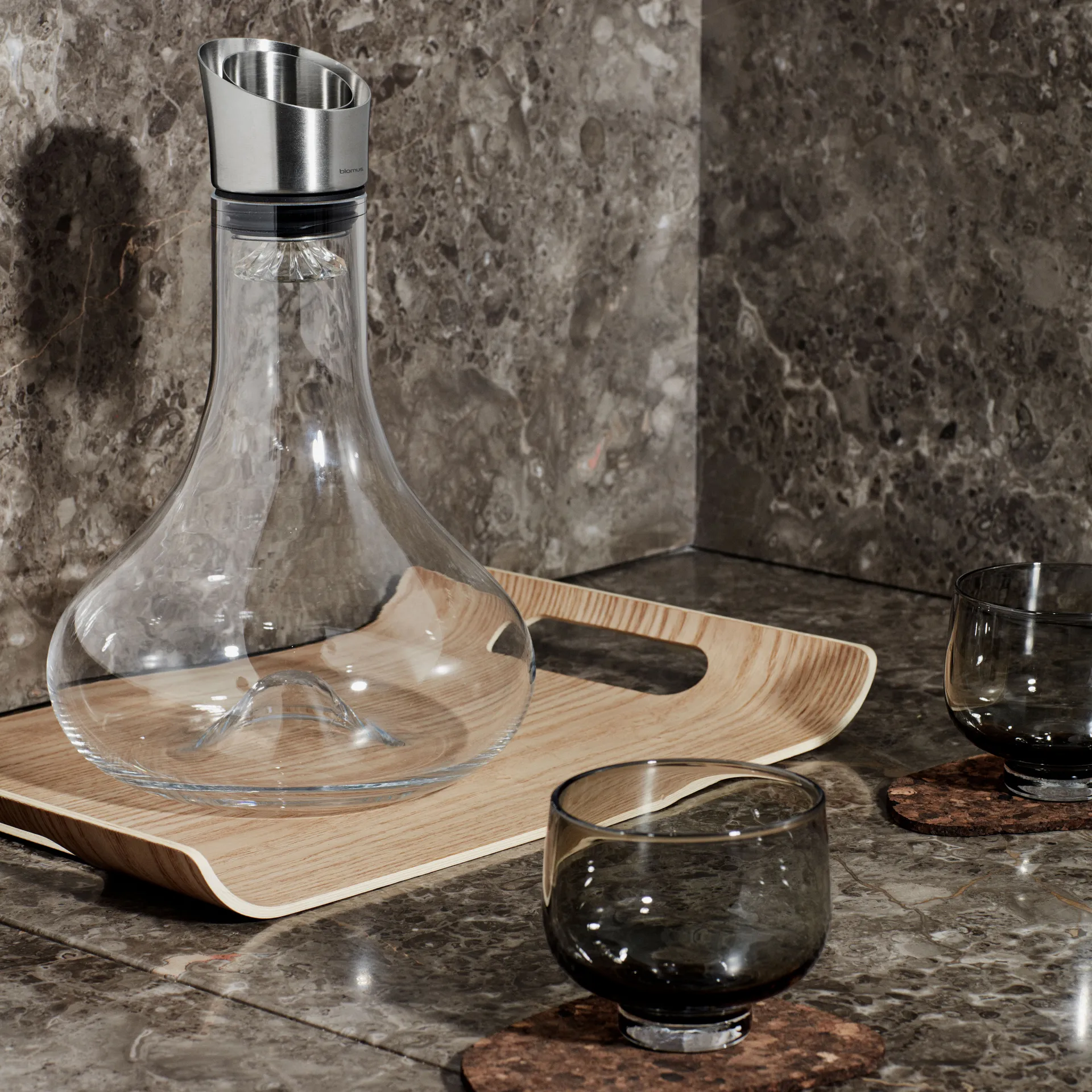 플로우 텀블러 글래스 22 cl 2팩, Smoke blomus | 블로무스