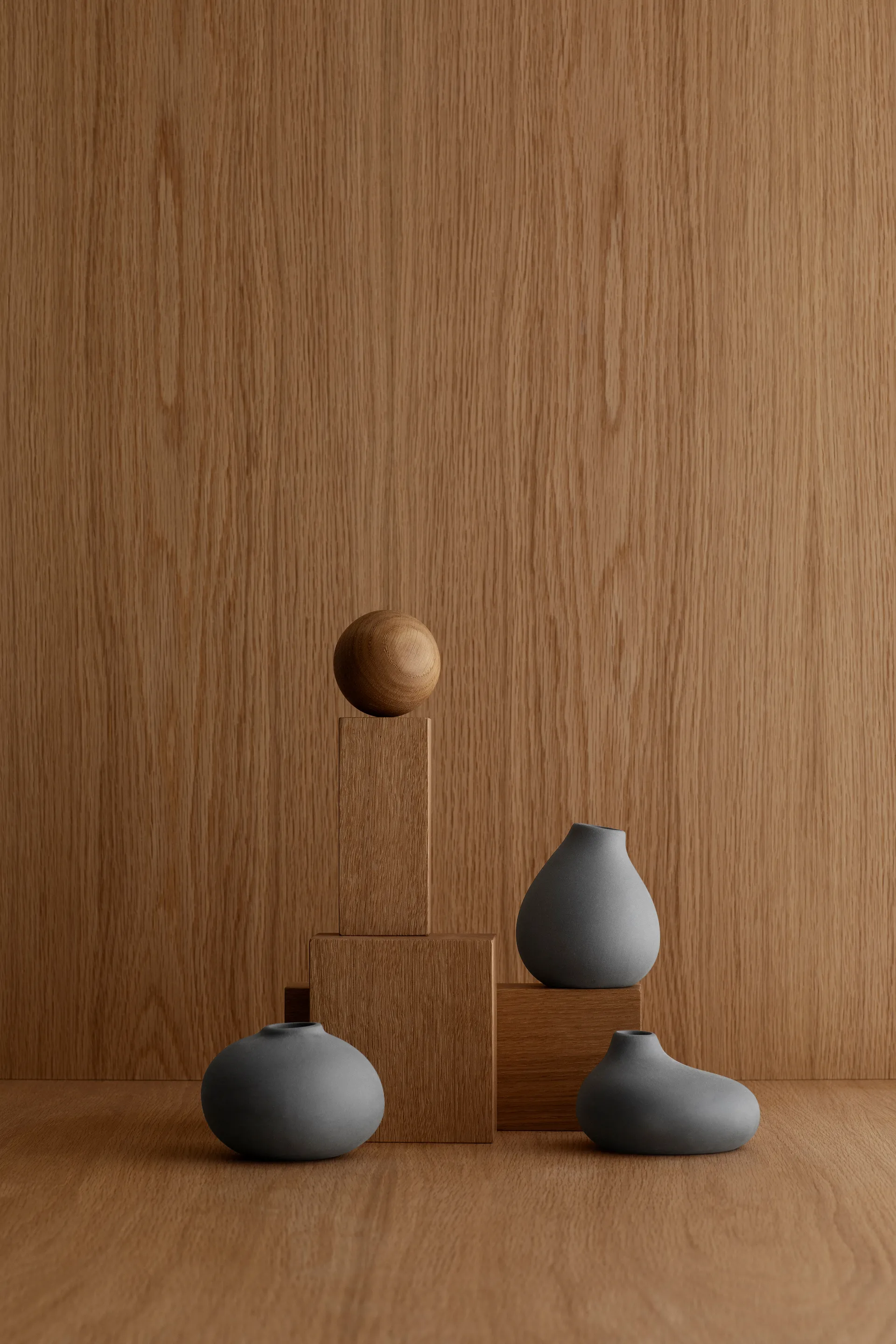 노나 화병 3개 세트, Pewter blomus | 블로무스