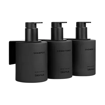 키레이 글라스 보틀(벽걸이 홀더 포함) 3개 세트 - Smoke, glue-mounted - blomus | 블로무스