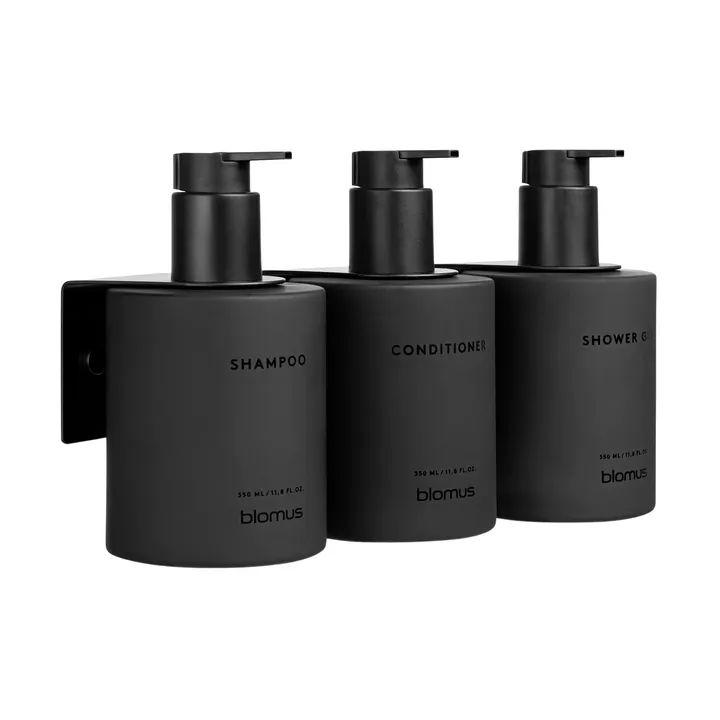 키레이 글라스 보틀(벽걸이 홀더 포함) 3개 세트 - Smoke, screw-mounted - blomus | 블로무스
