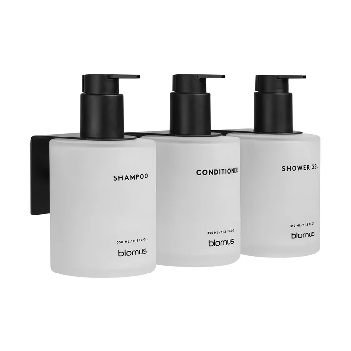 키레이 글라스 보틀(벽걸이 홀더 포함) 3개 세트 - White, glue-mounted - blomus | 블로무스