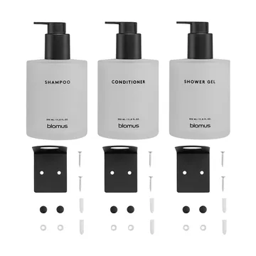 키레이 글라스 보틀(벽걸이 홀더 포함) 3개 세트 - White, screw-mounted - blomus | 블로무스