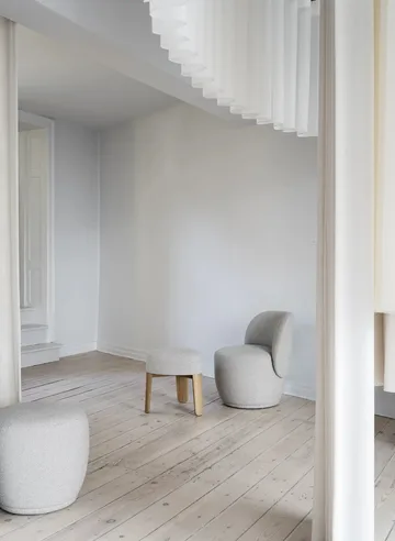 쿠온 푸프 Ø48x45cm - Boucla beige - blomus | 블로무스