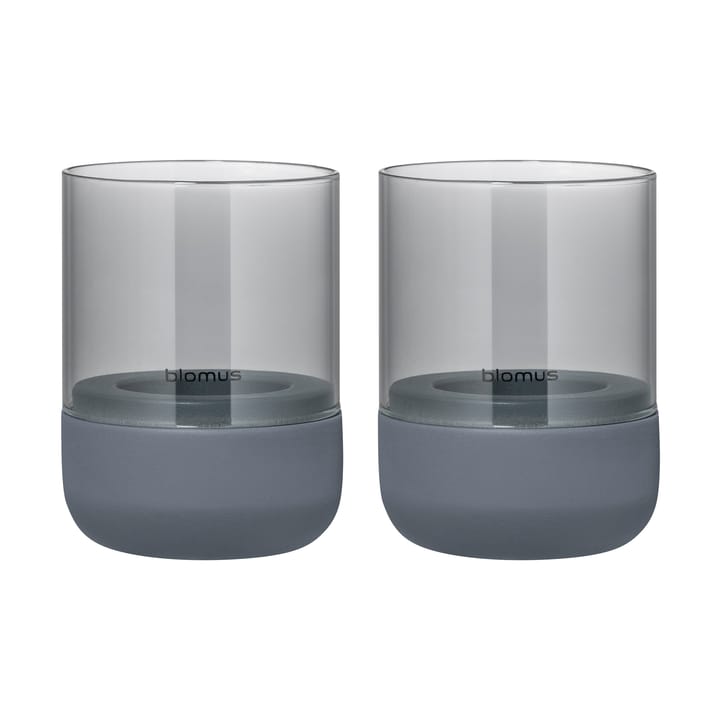 칼마 캔들 홀더 & 티 라이트 7 cm 2개 세트 - Steel grey-smoke - Blomus | 블로무스