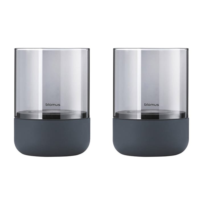 칼마 캔들 홀더 & 티 라이트 7 cm 2개 세트, Steel grey-smoke Blomus | 블로무스