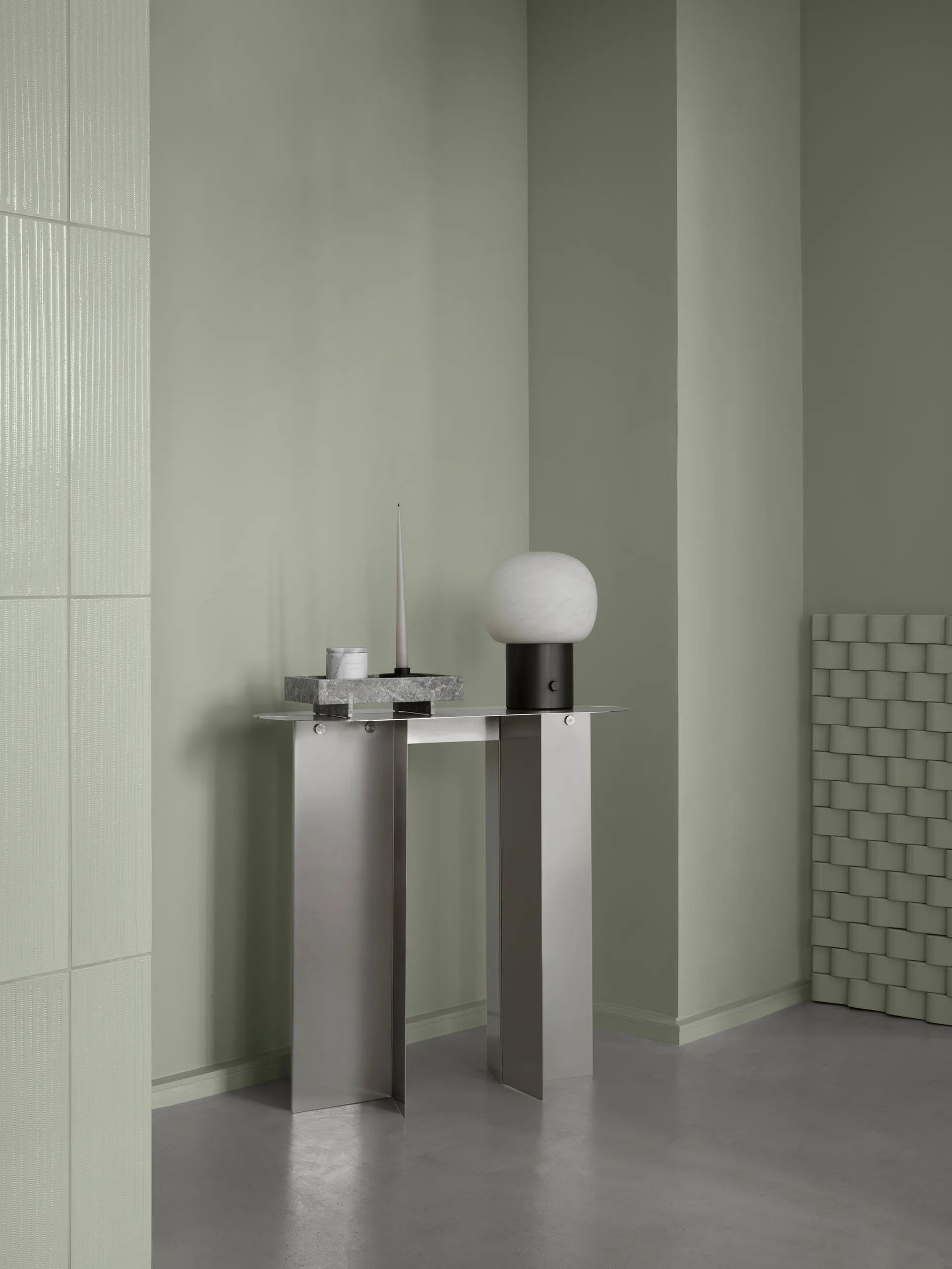 오루 사이드 테이블 80x35x75 cm, Matte stainless steel blomus | 블로무스