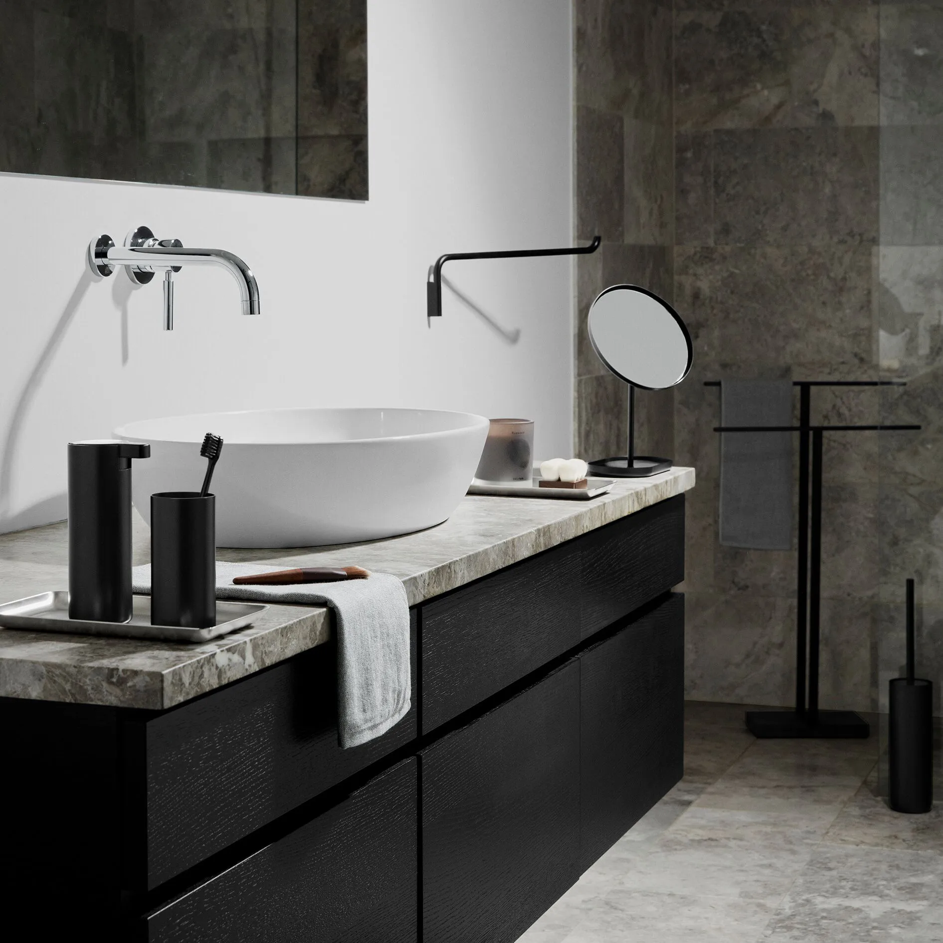 모도 메이크업 거울, Black blomus | 블로무스