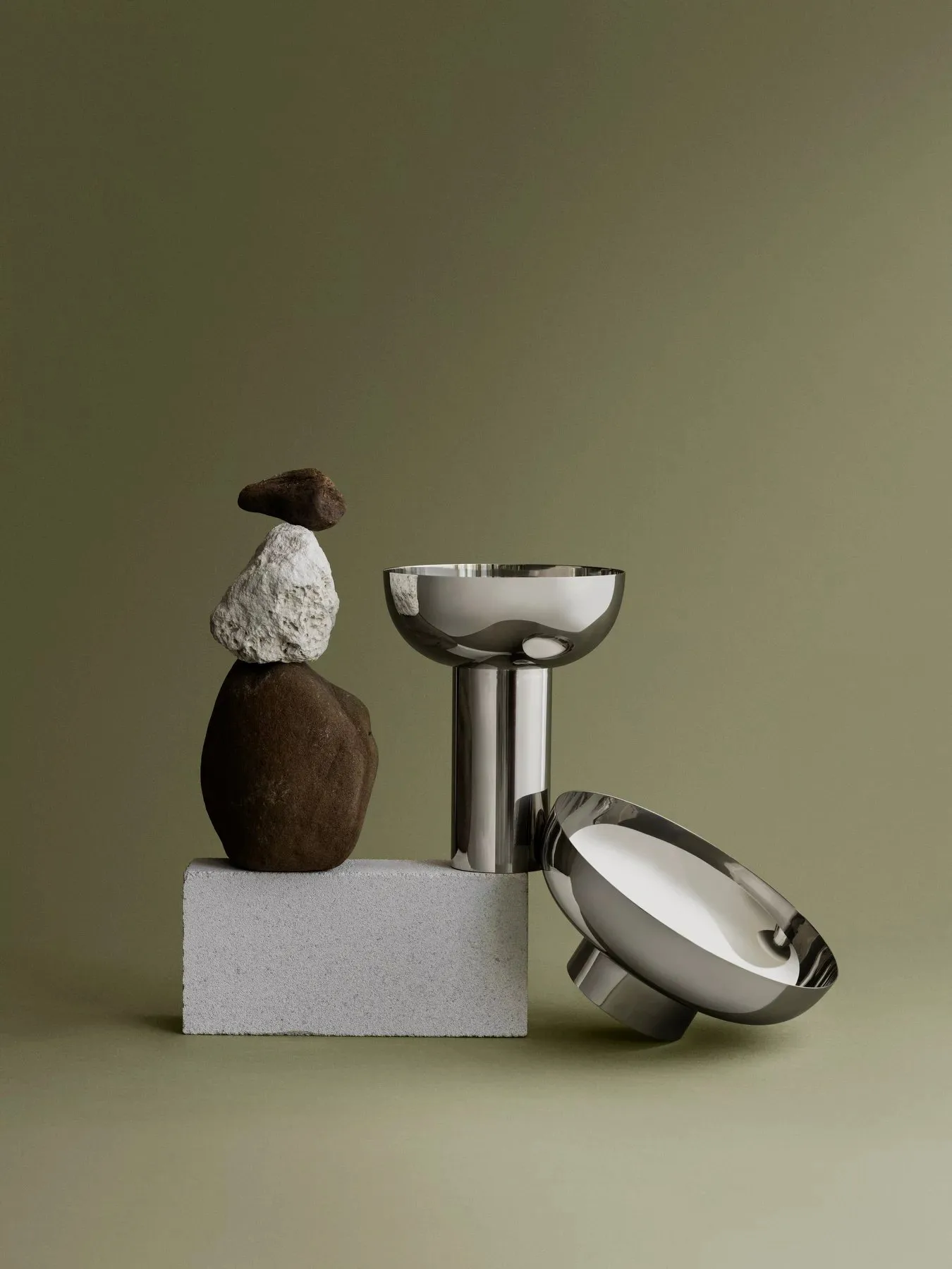 미야비 화병 M Ø23 cm, Silver blomus | 블로무스