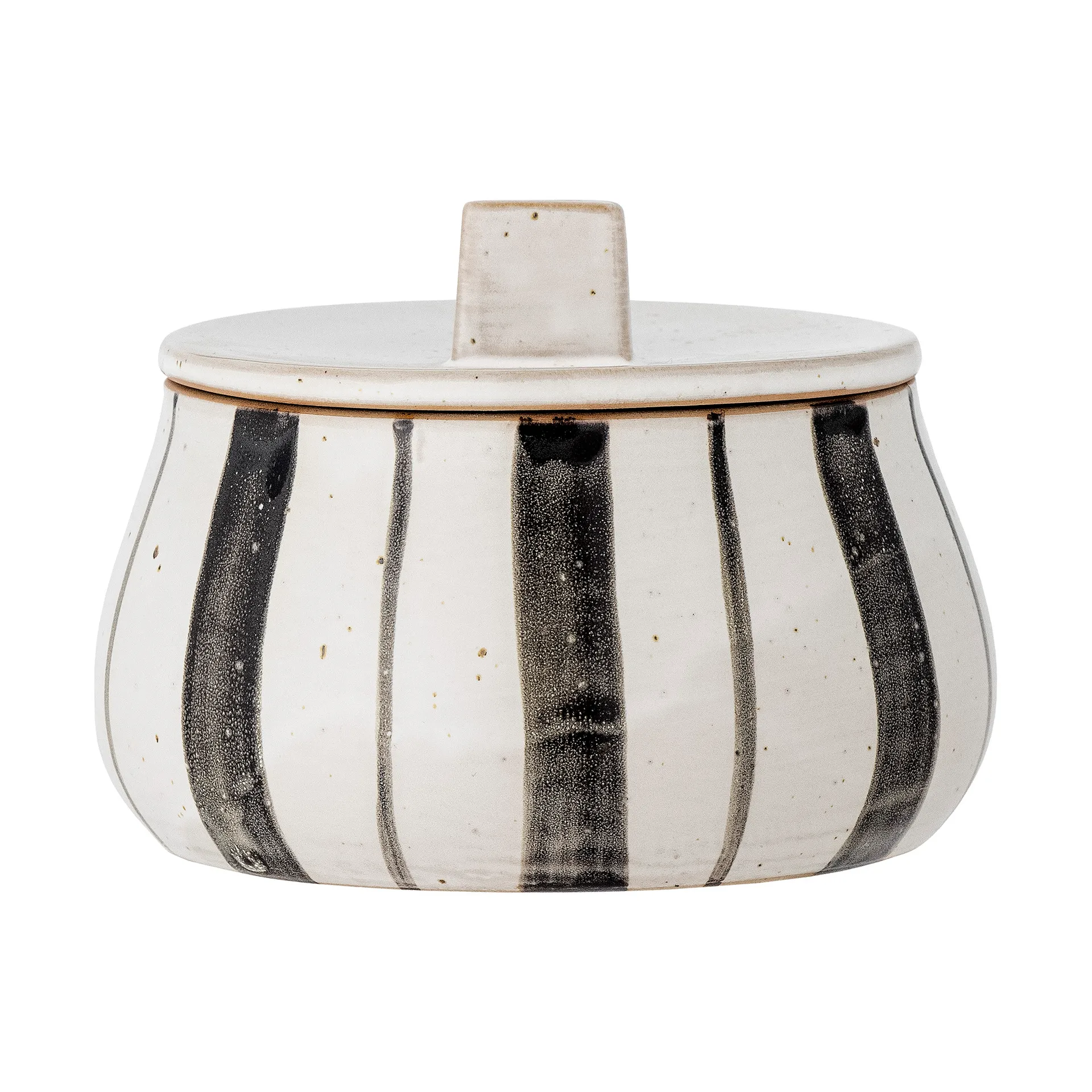 마리타 병 & 덮개 Ø12 cm, Black-white Bloomingville | 블루밍빌