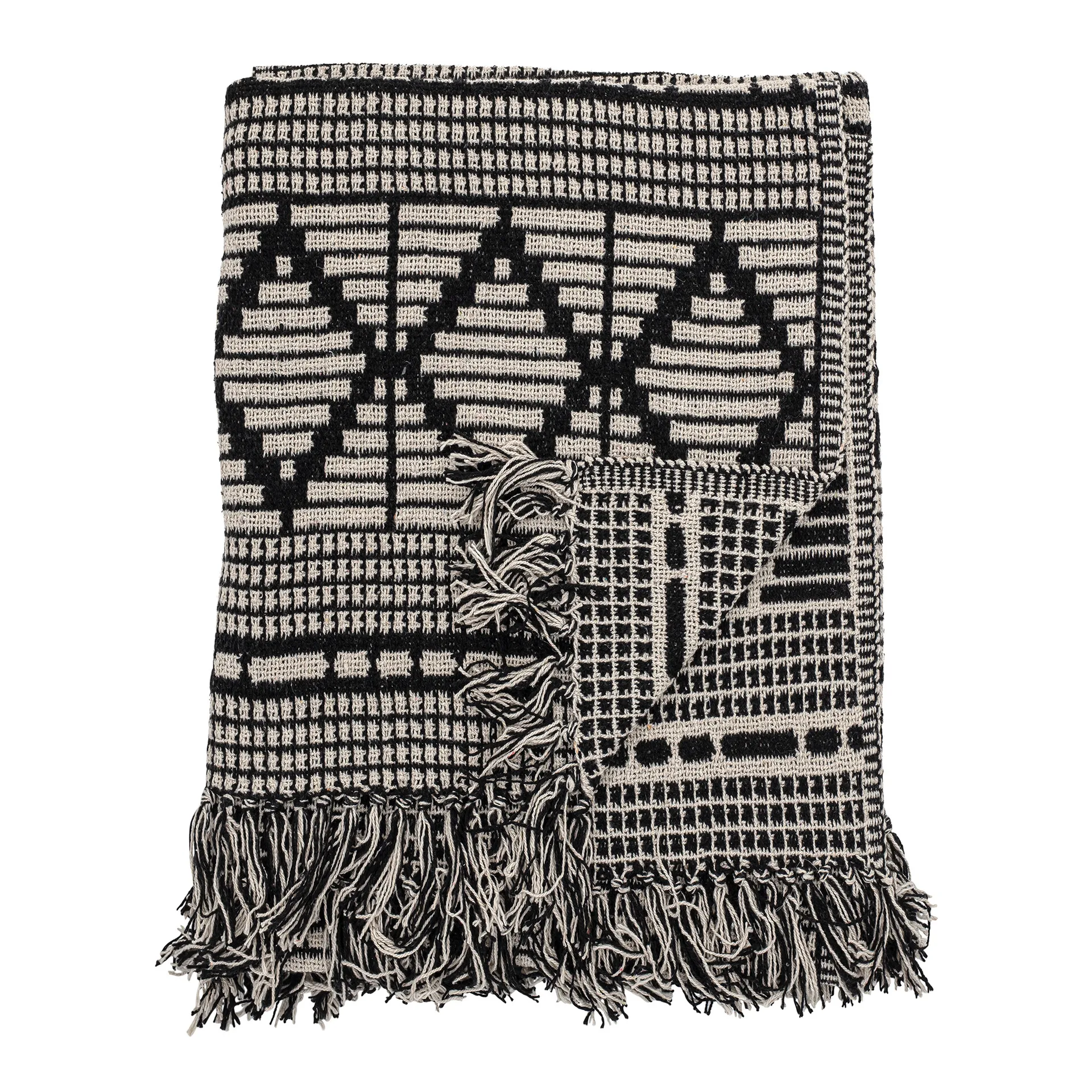 코튼 스로우 130x160 cm, black Bloomingville | 블루밍빌