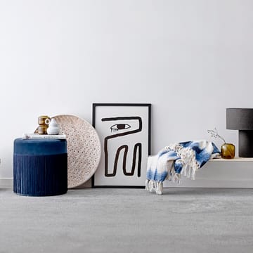면 스로우 130x160 cm - Blue-white - Bloomingville | 블루밍빌