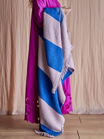 카데오 격자무늬 스로우 130x160 cm - Blue - Bloomingville | 블루밍빌