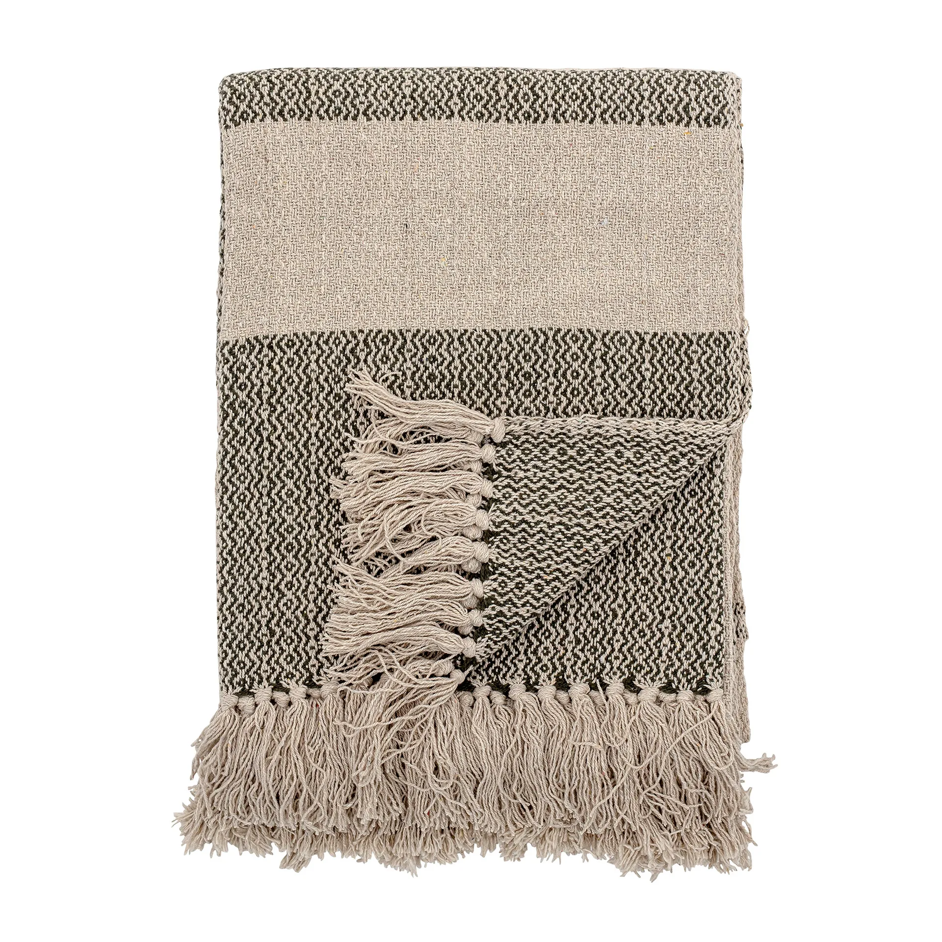 스로우 스트라이프 130x160 cm, green Bloomingville | 블루밍빌