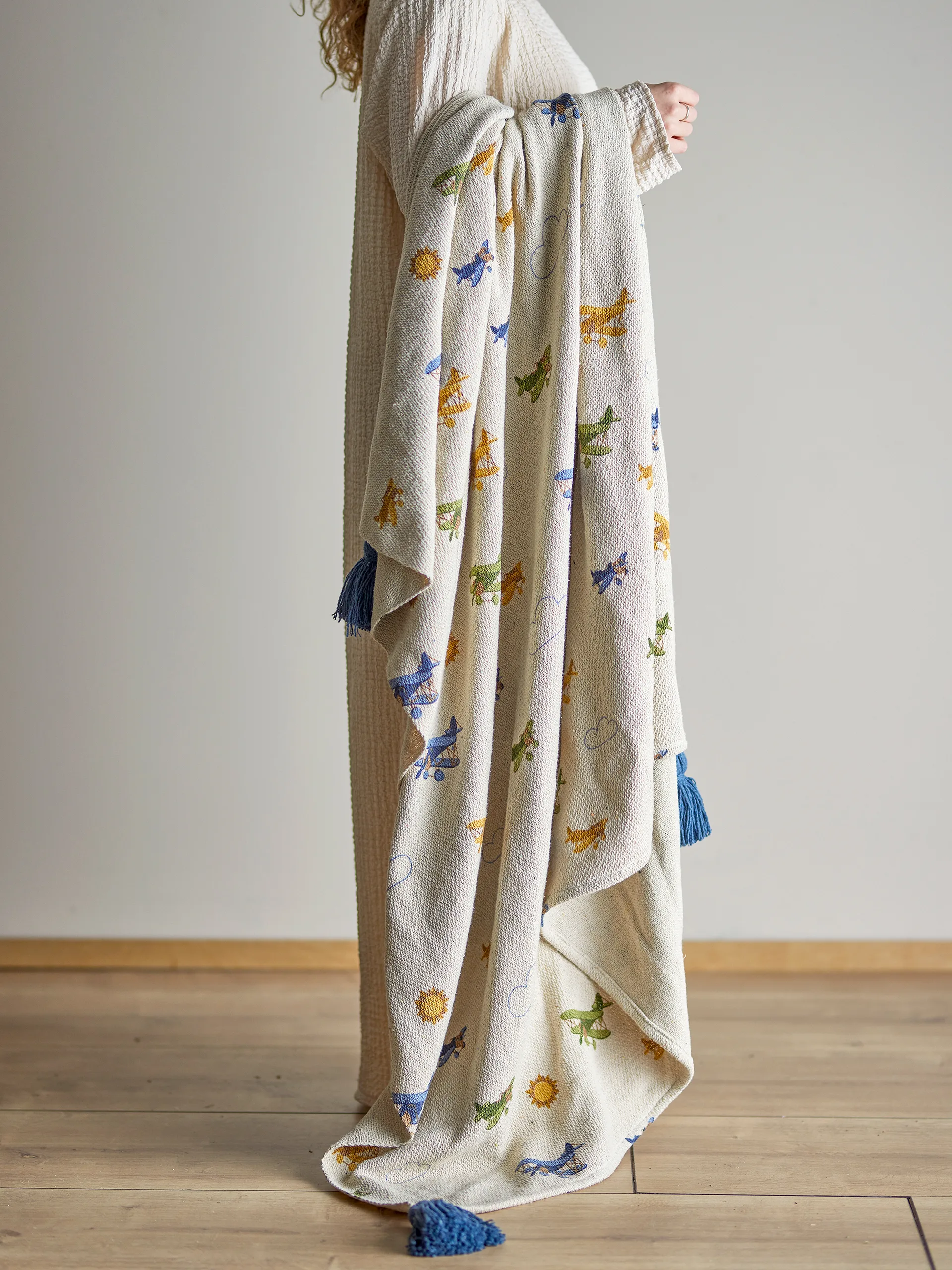 플레인 플리스 스로우 130x160 cm, Nature Bloomingville | 블루밍빌