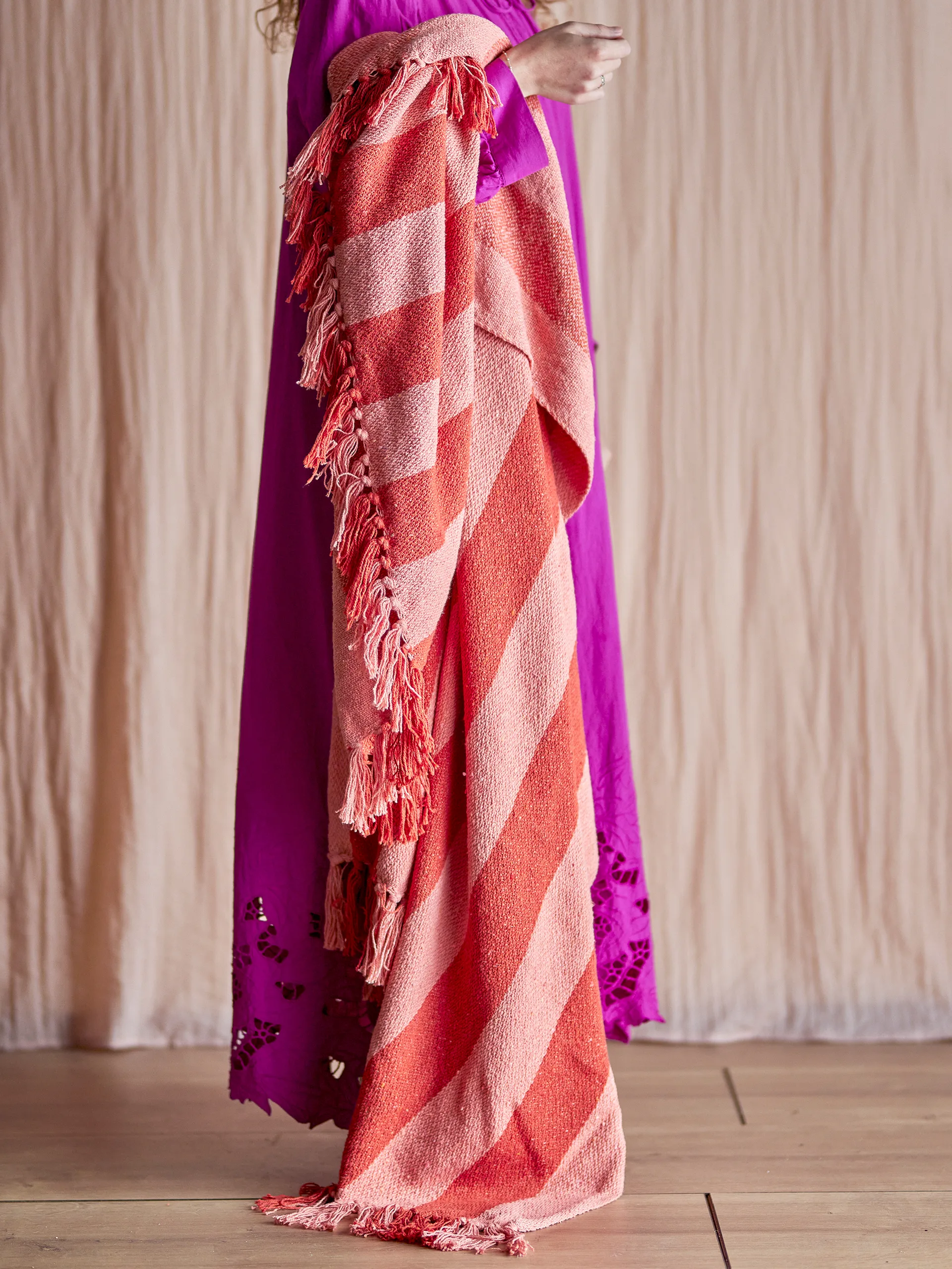 프렐로 스로우 130x160 cm, Orange Bloomingville | 블루밍빌