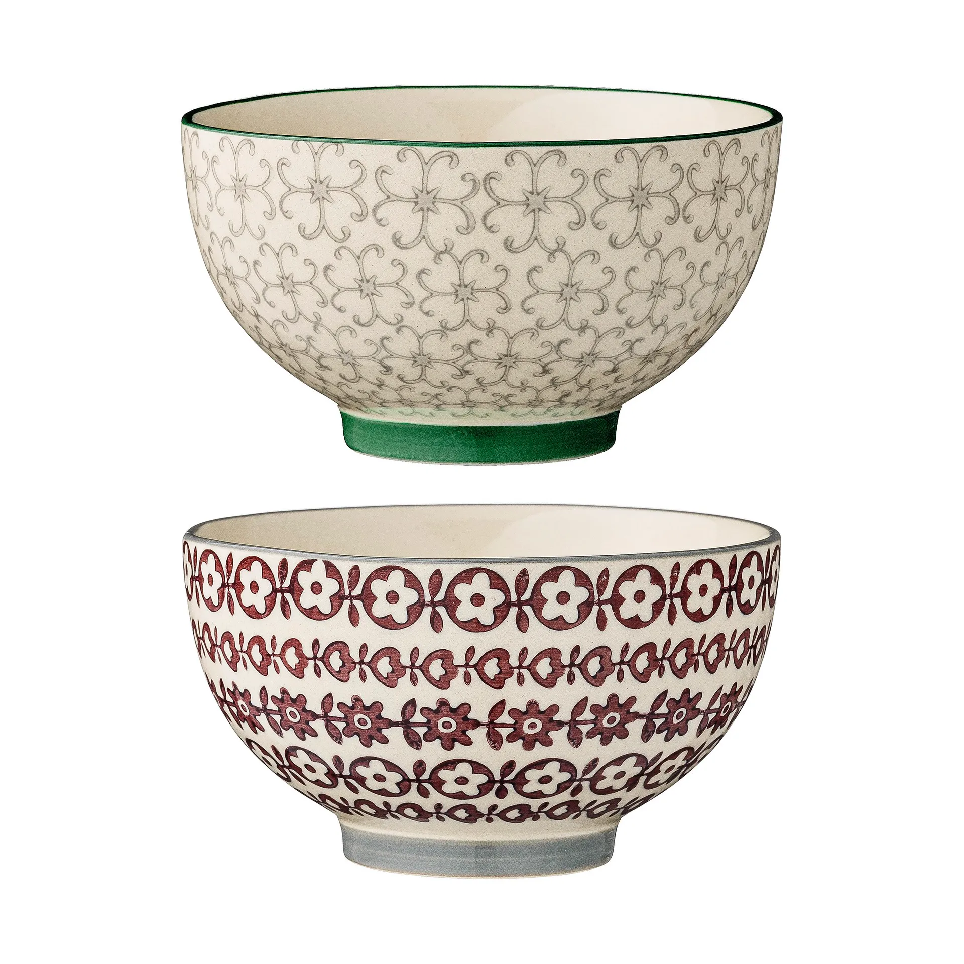 카린 보울  13.5 cm 2개 세트 green-red,  Bloomingville